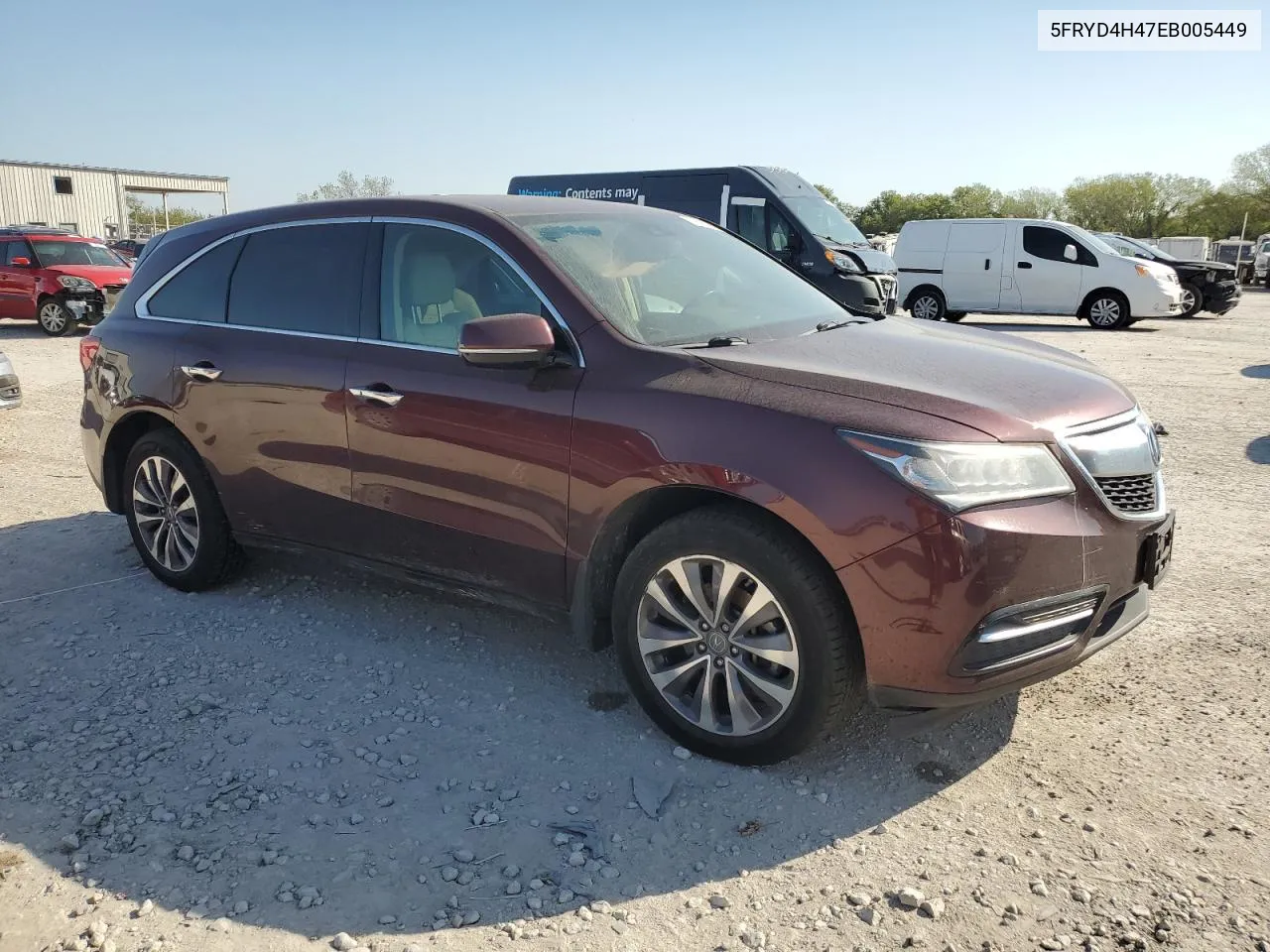 2014 Acura Mdx Technology VIN: 5FRYD4H47EB005449 Lot: 73695394