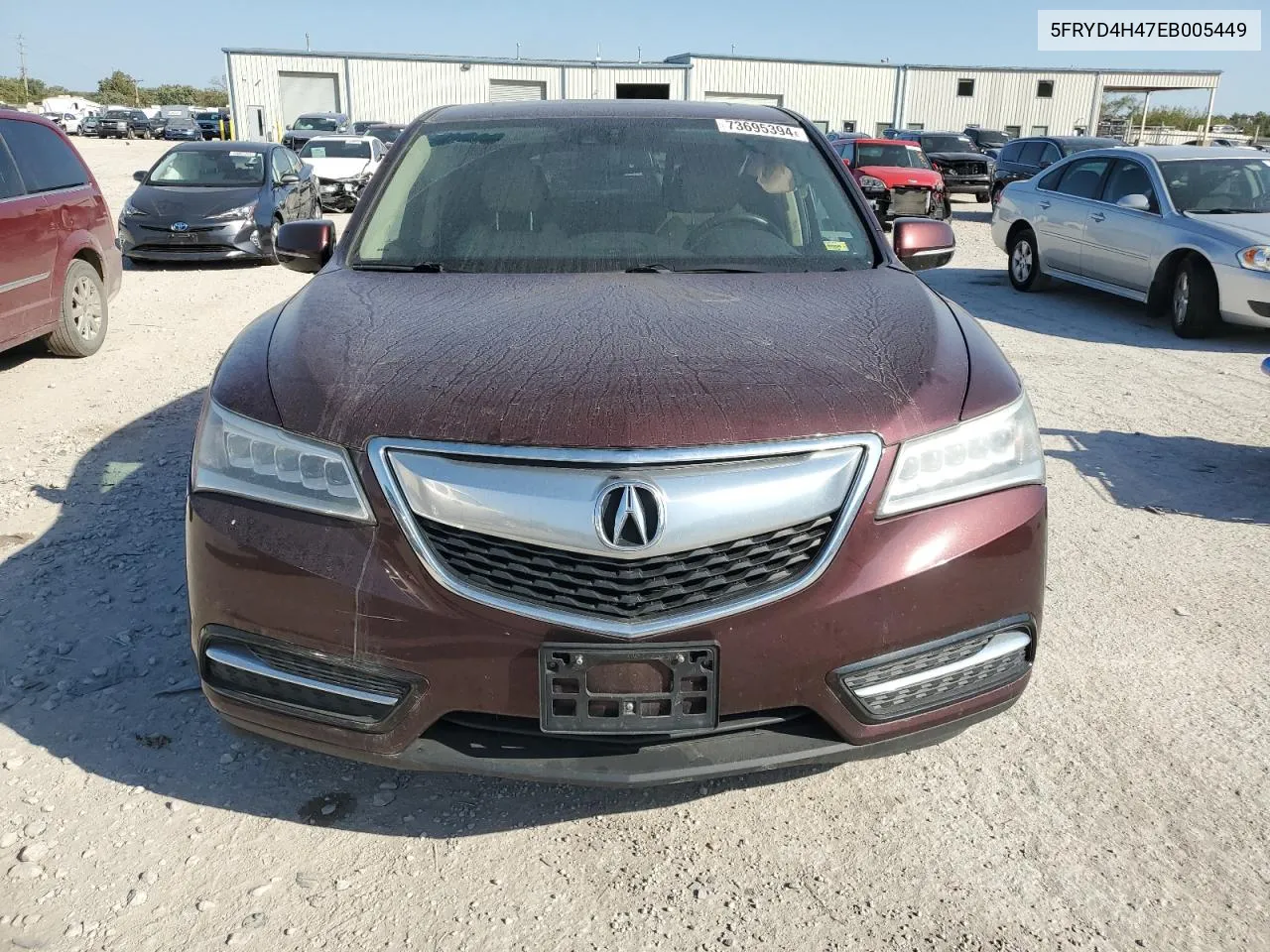 2014 Acura Mdx Technology VIN: 5FRYD4H47EB005449 Lot: 73695394