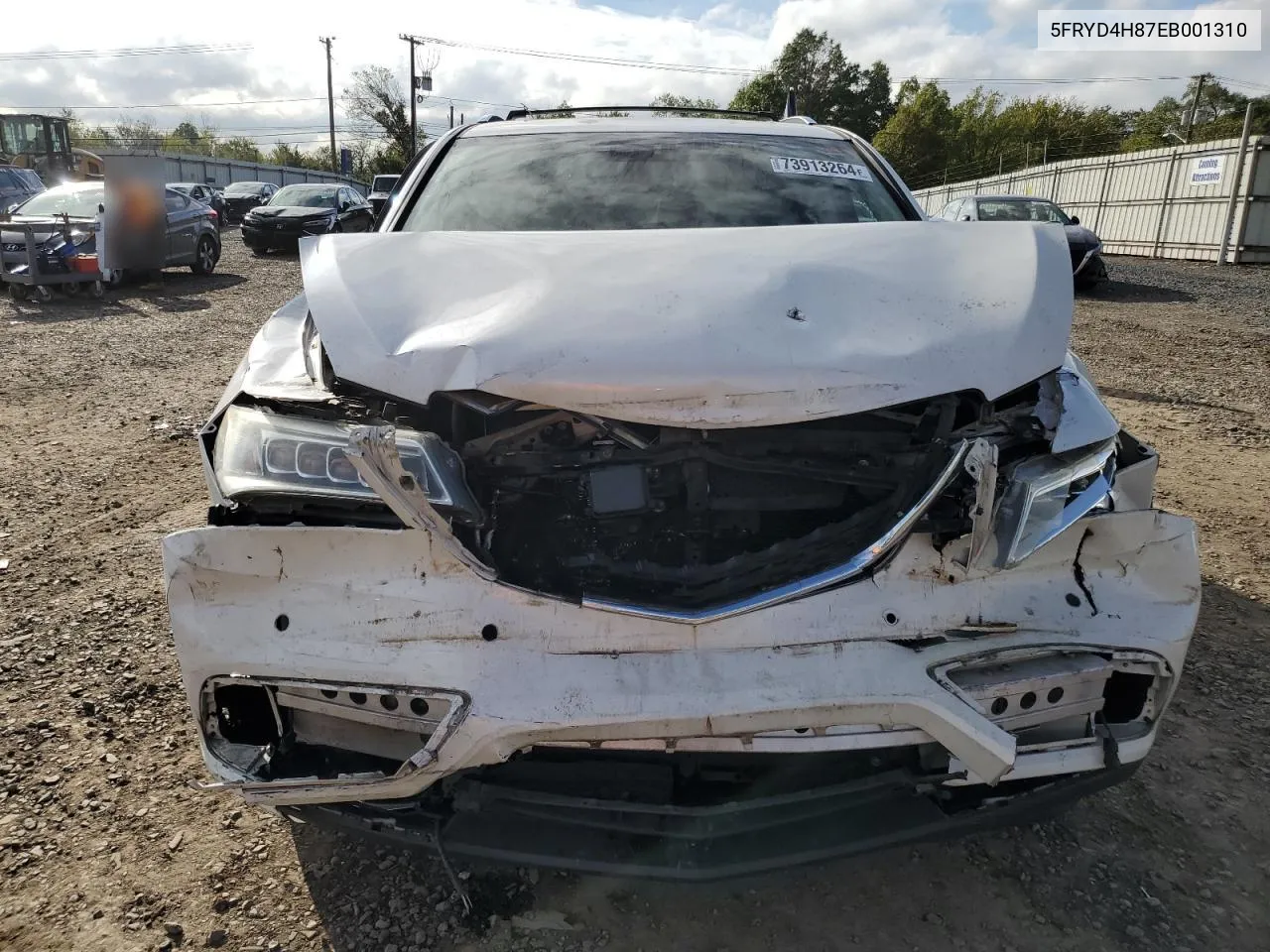 5FRYD4H87EB001310 2014 Acura Mdx Advance