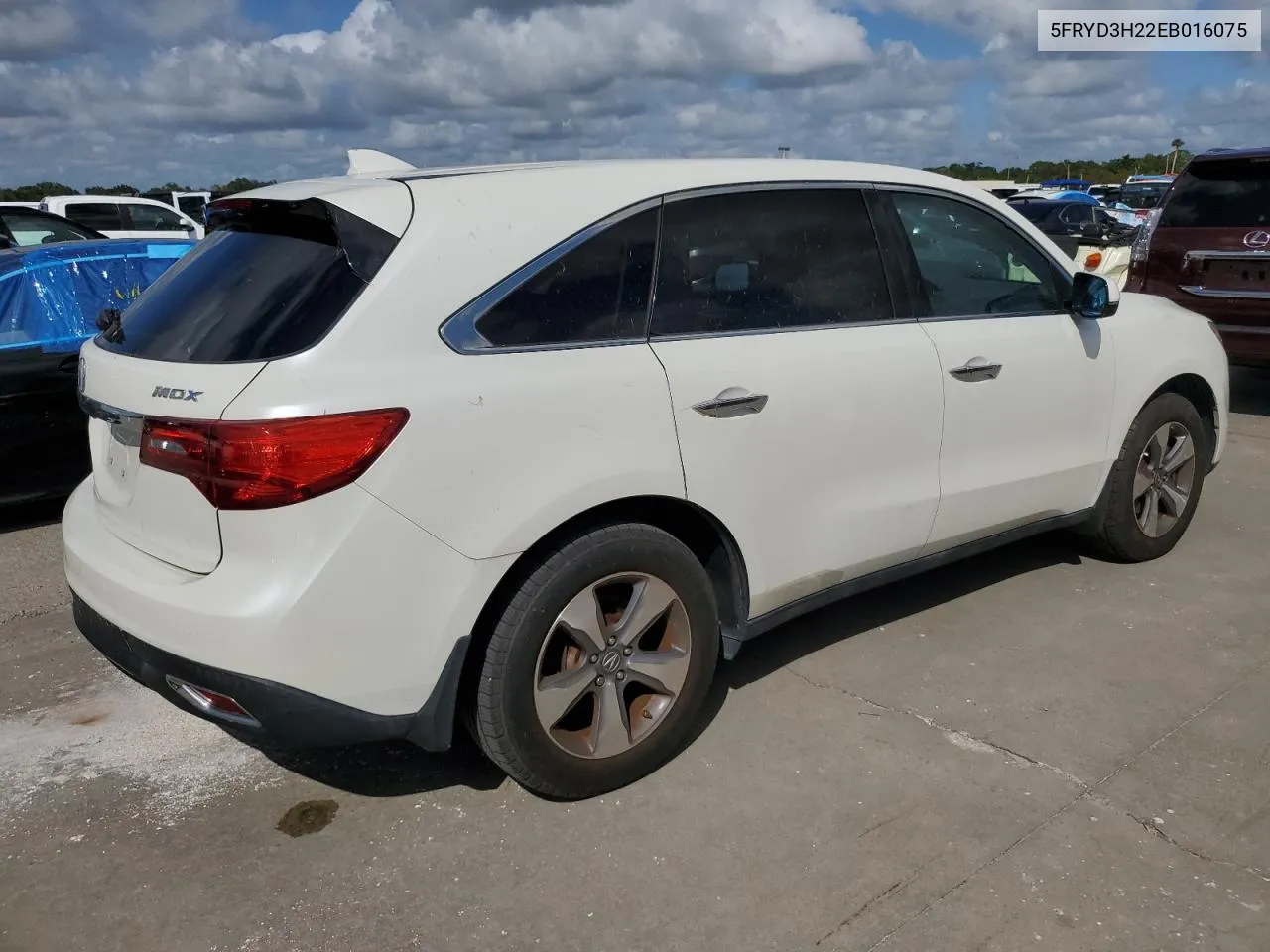 2014 Acura Mdx VIN: 5FRYD3H22EB016075 Lot: 74314814