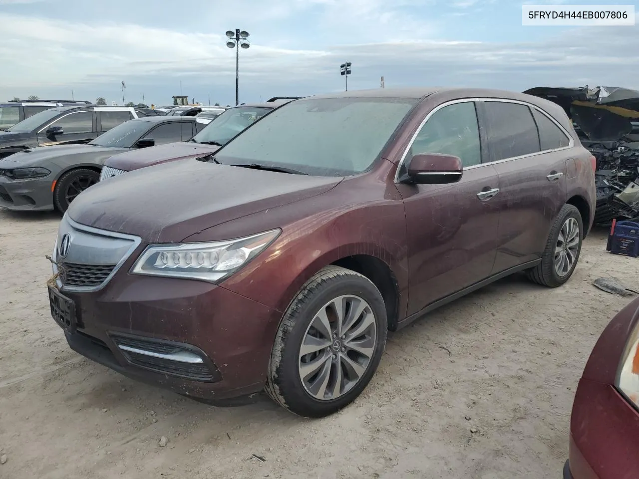 2014 Acura Mdx Technology VIN: 5FRYD4H44EB007806 Lot: 74432254