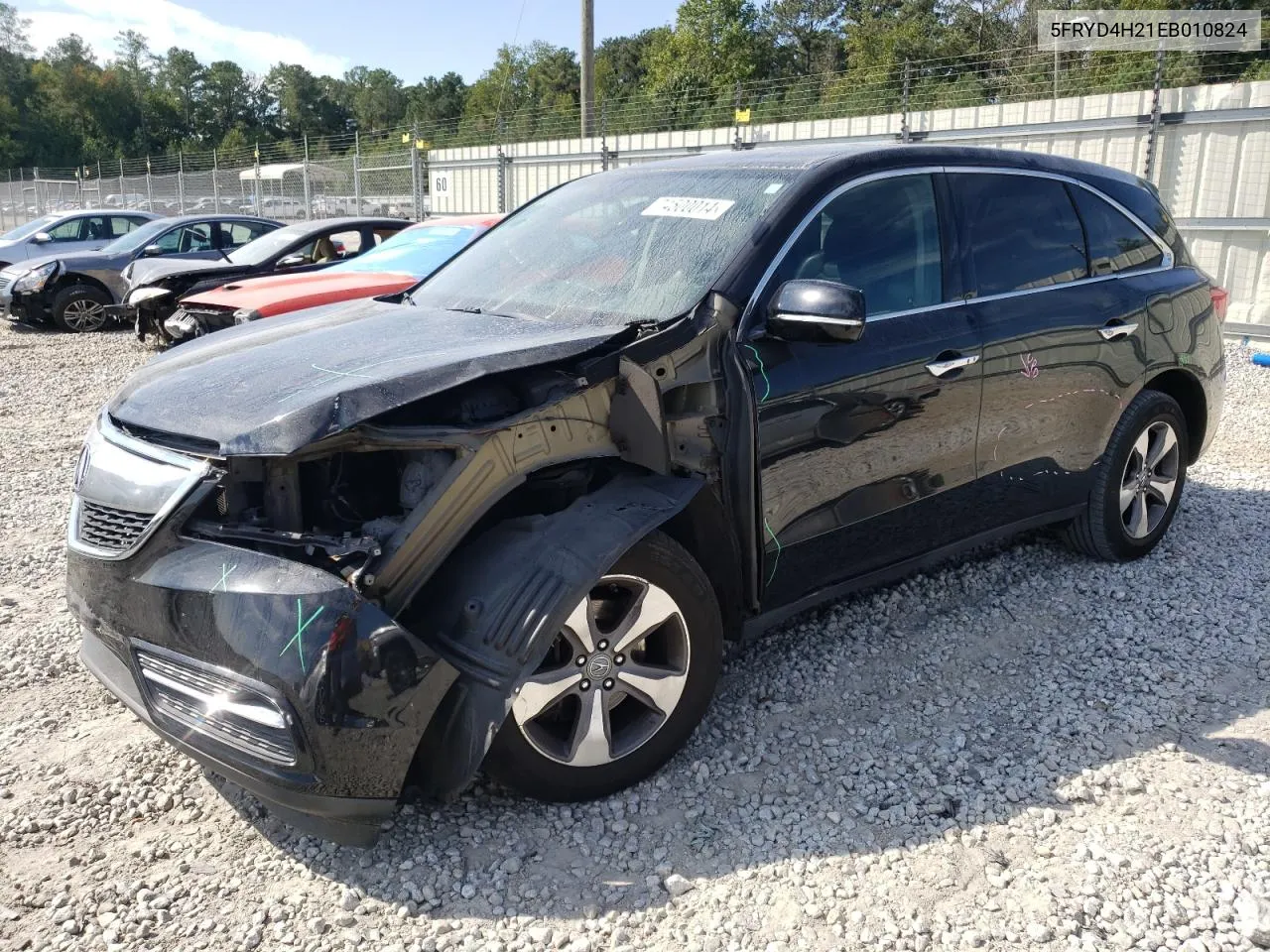 2014 Acura Mdx VIN: 5FRYD4H21EB010824 Lot: 74500014