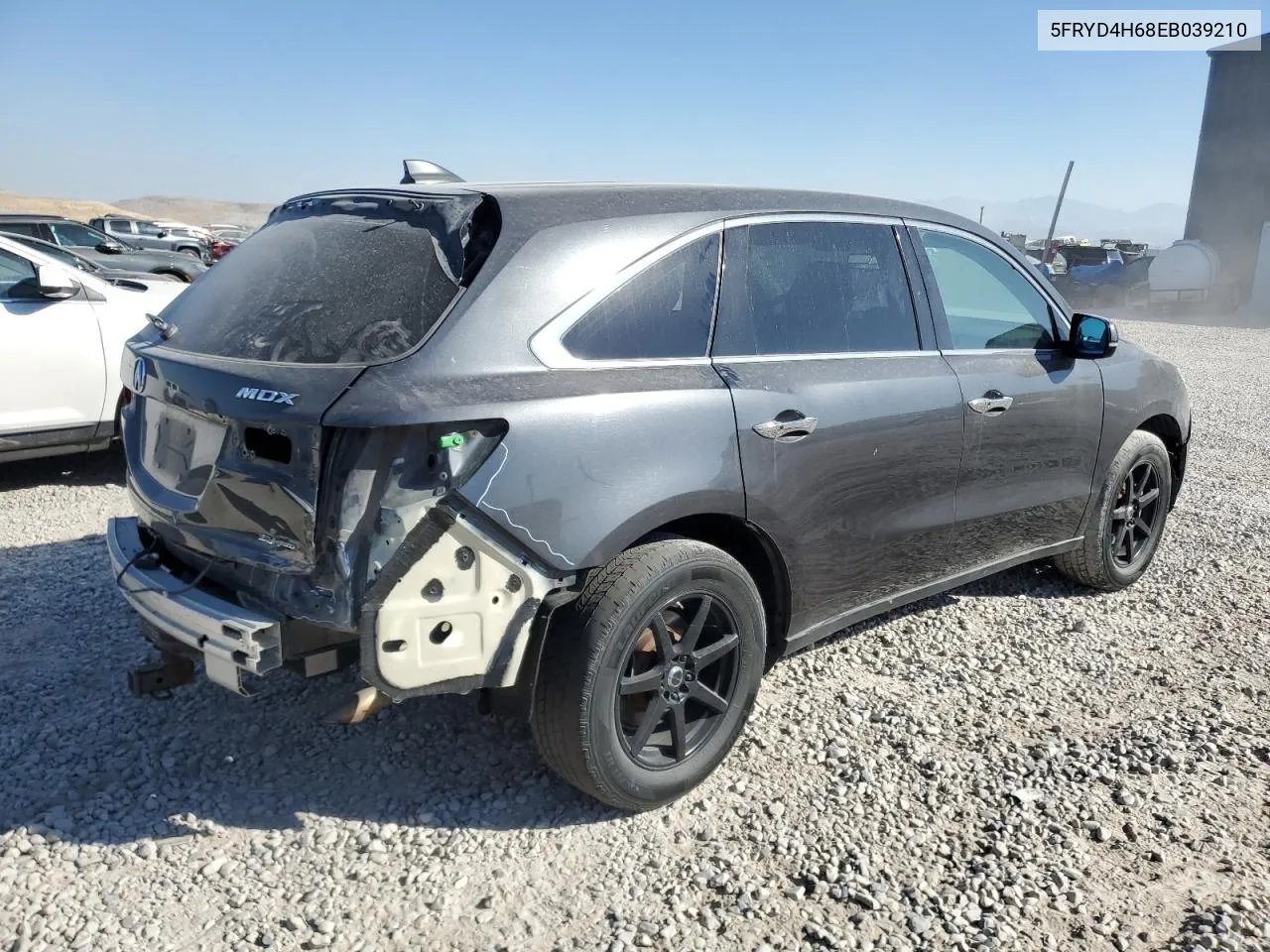 2014 Acura Mdx Technology VIN: 5FRYD4H68EB039210 Lot: 74851944