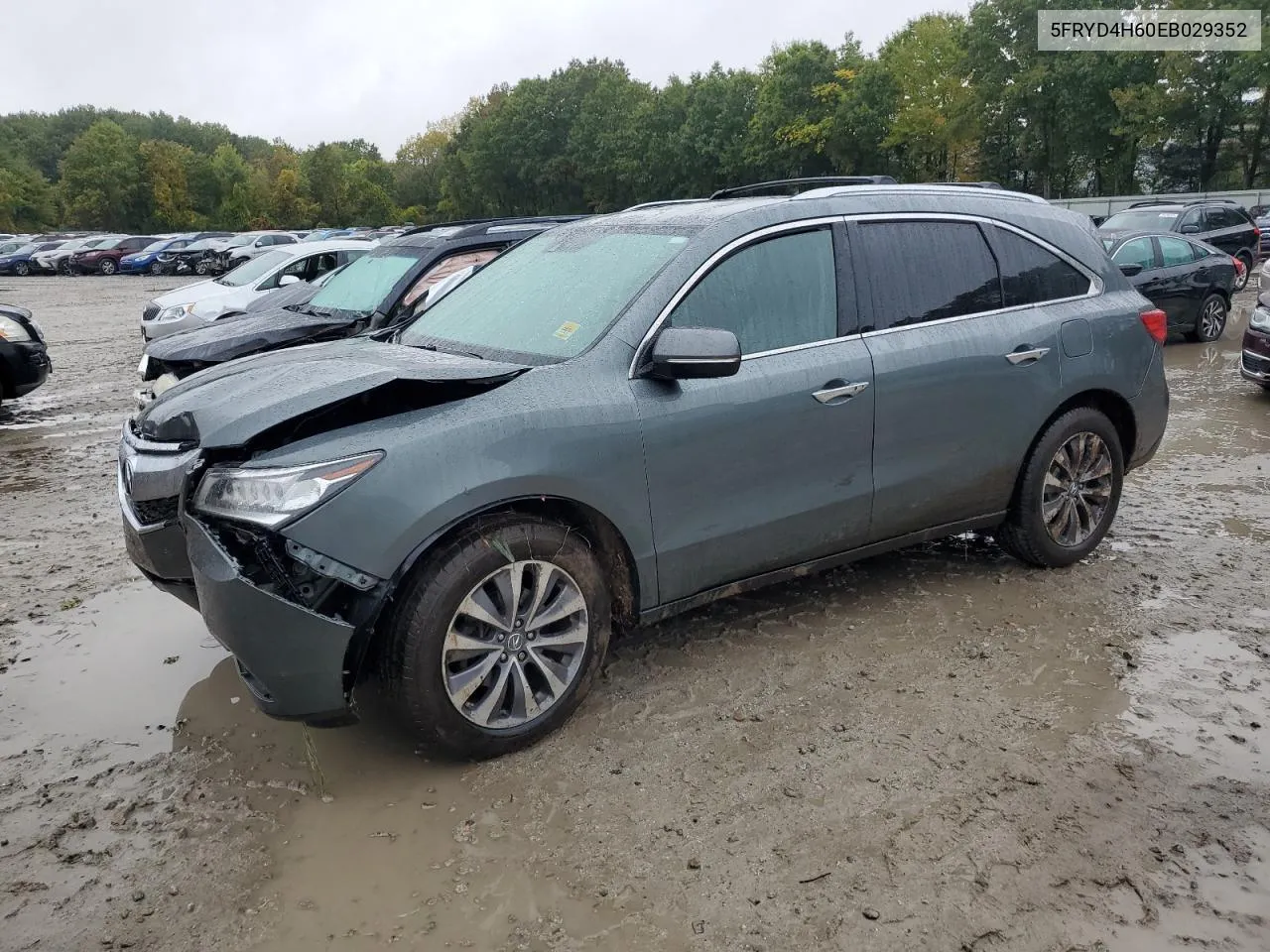 2014 Acura Mdx Technology VIN: 5FRYD4H60EB029352 Lot: 74884054