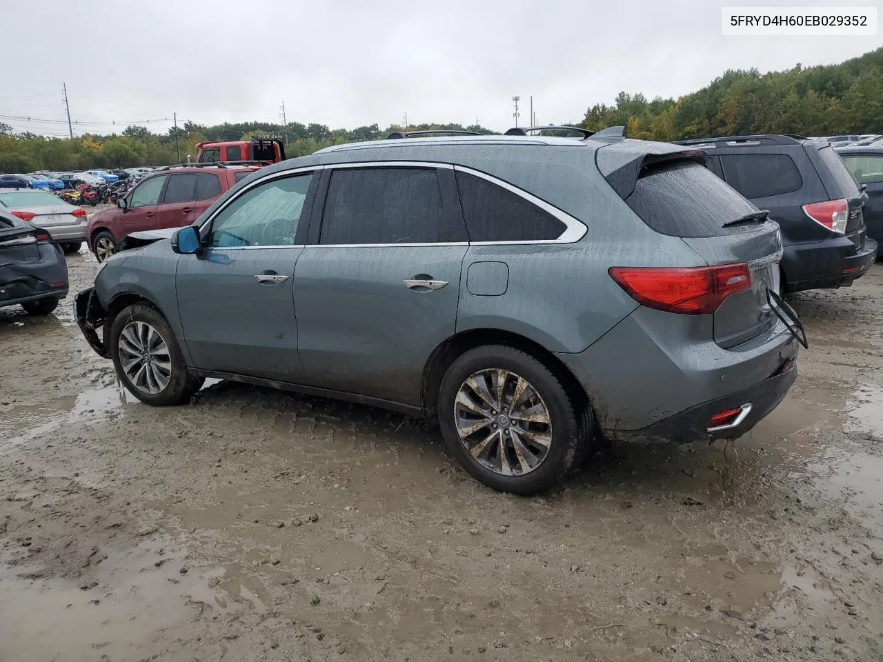 2014 Acura Mdx Technology VIN: 5FRYD4H60EB029352 Lot: 74884054