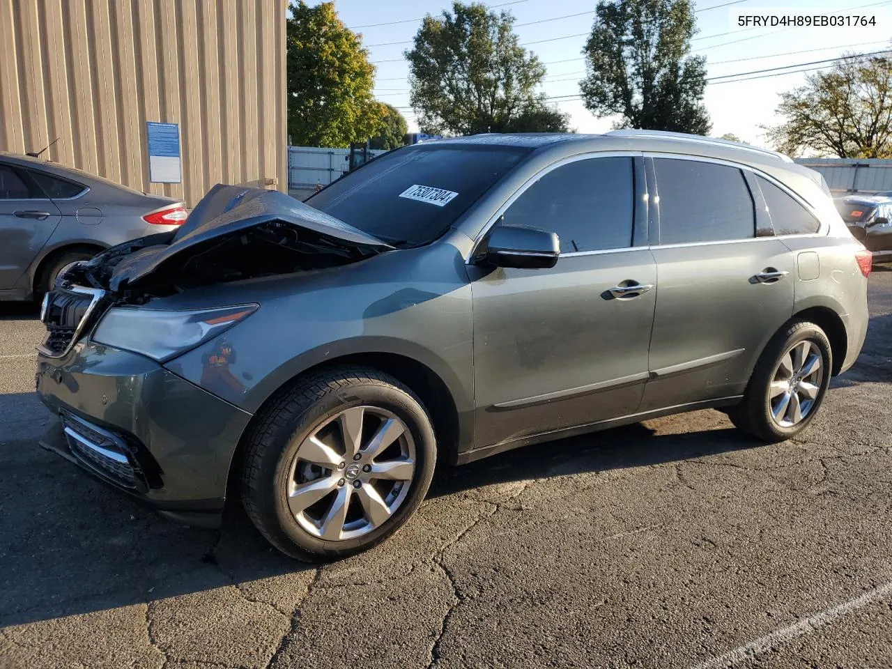 2014 Acura Mdx Advance VIN: 5FRYD4H89EB031764 Lot: 75307304