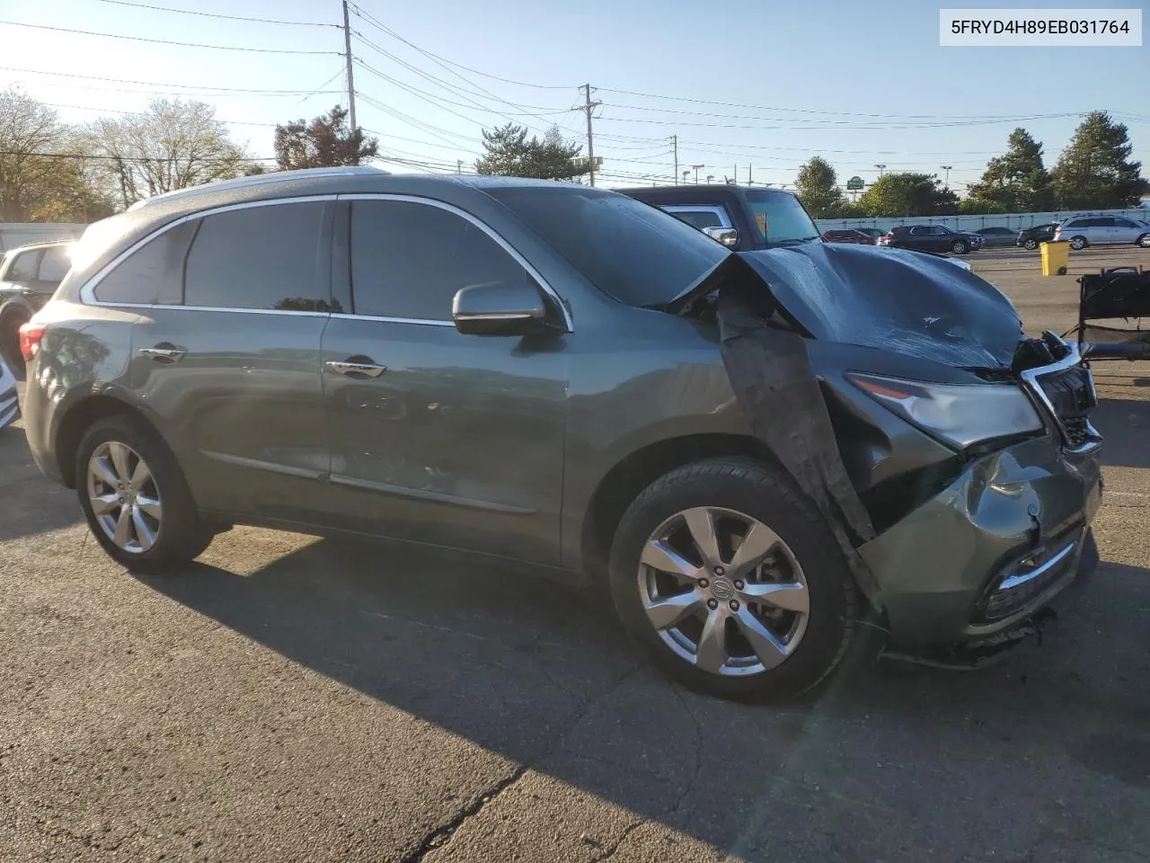 2014 Acura Mdx Advance VIN: 5FRYD4H89EB031764 Lot: 75307304