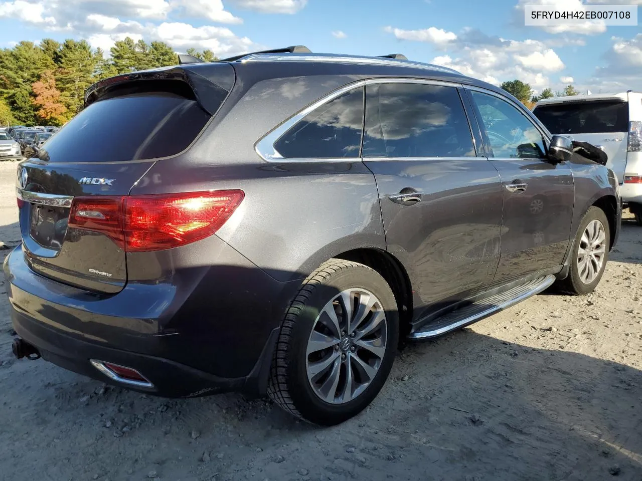 2014 Acura Mdx Technology VIN: 5FRYD4H42EB007108 Lot: 75452554