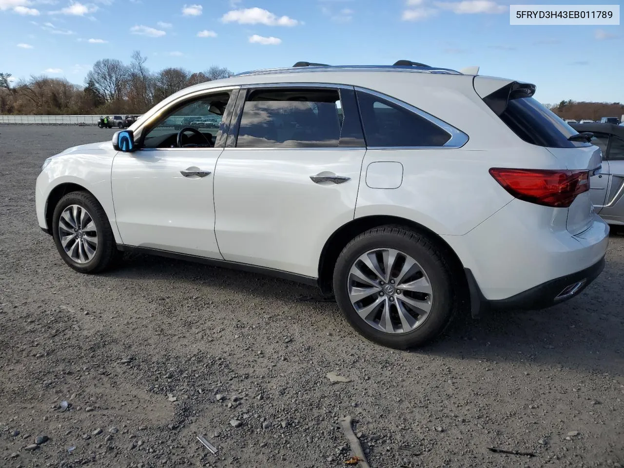 2014 Acura Mdx Technology VIN: 5FRYD3H43EB011789 Lot: 75987844