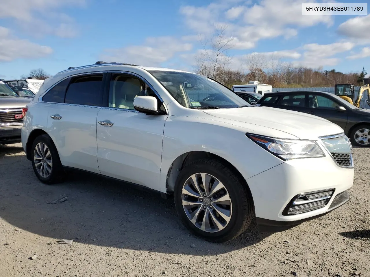 2014 Acura Mdx Technology VIN: 5FRYD3H43EB011789 Lot: 75987844