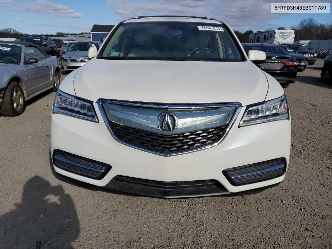 2014 Acura Mdx Technology VIN: 5FRYD3H43EB011789 Lot: 75987844