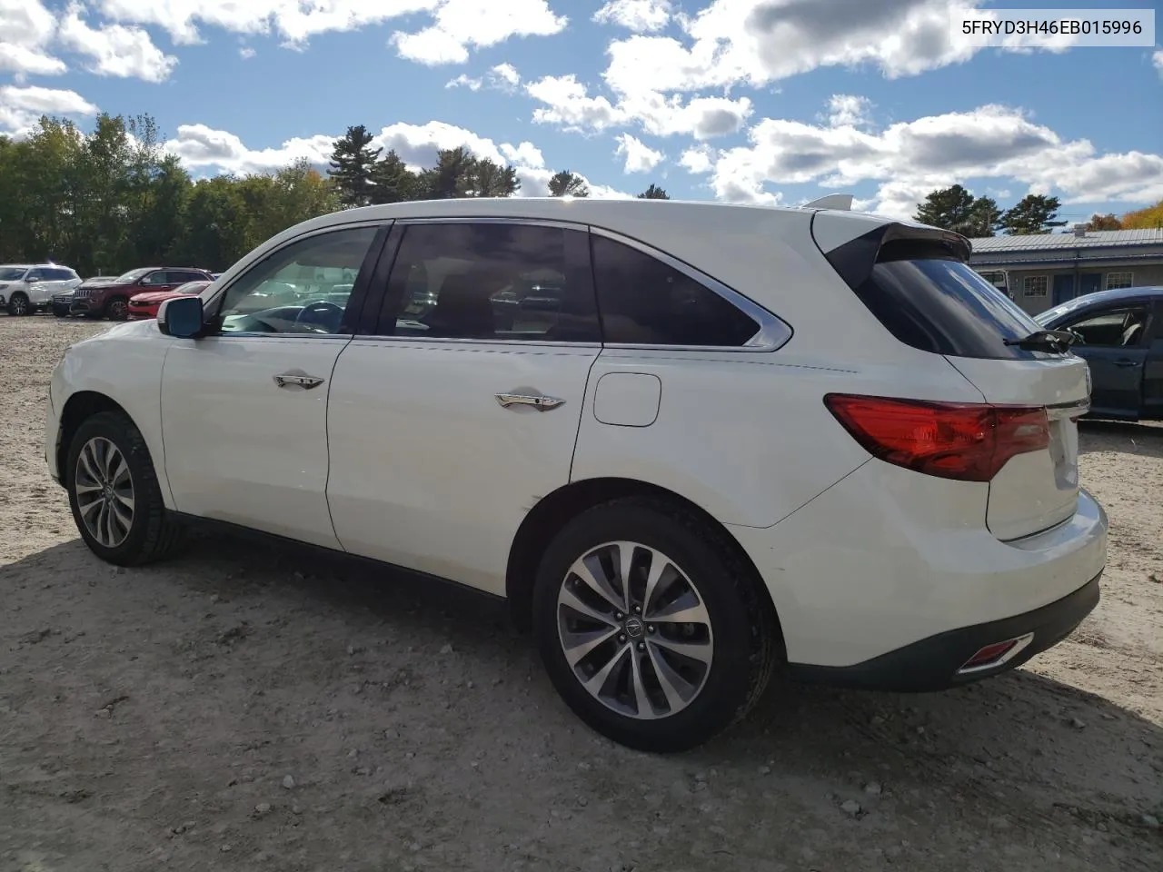 2014 Acura Mdx Technology VIN: 5FRYD3H46EB015996 Lot: 76070104