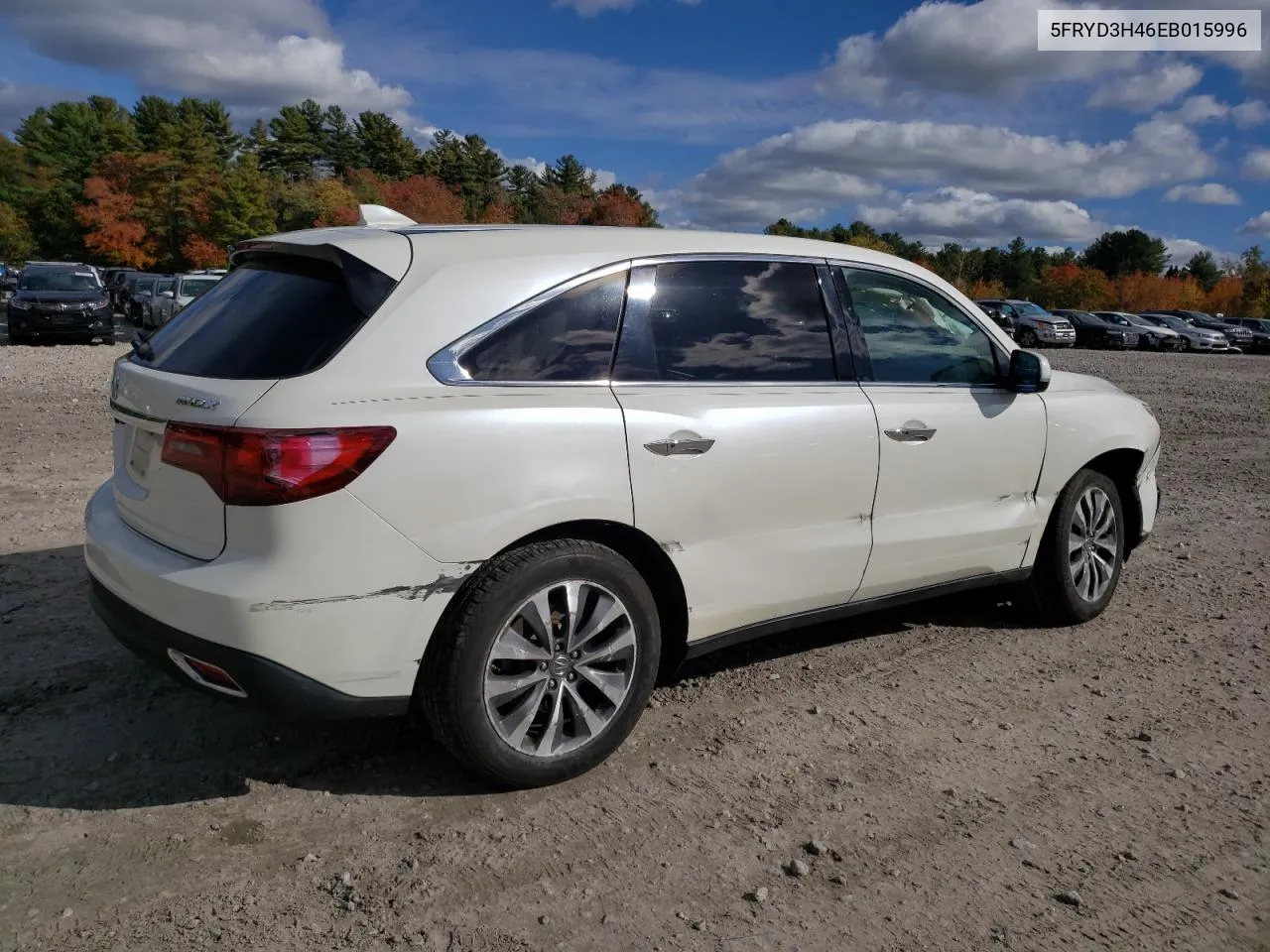 2014 Acura Mdx Technology VIN: 5FRYD3H46EB015996 Lot: 76070104