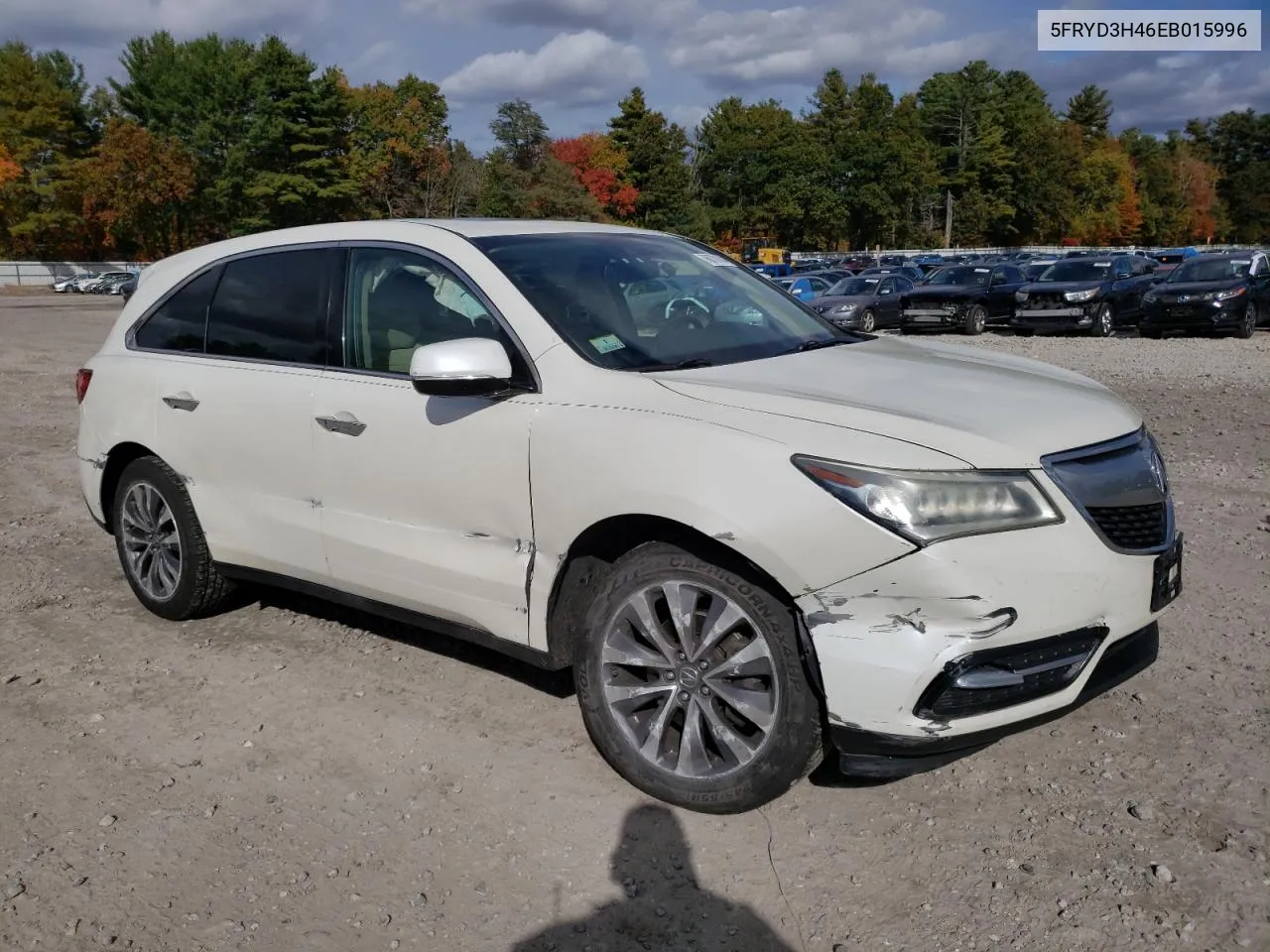 2014 Acura Mdx Technology VIN: 5FRYD3H46EB015996 Lot: 76070104