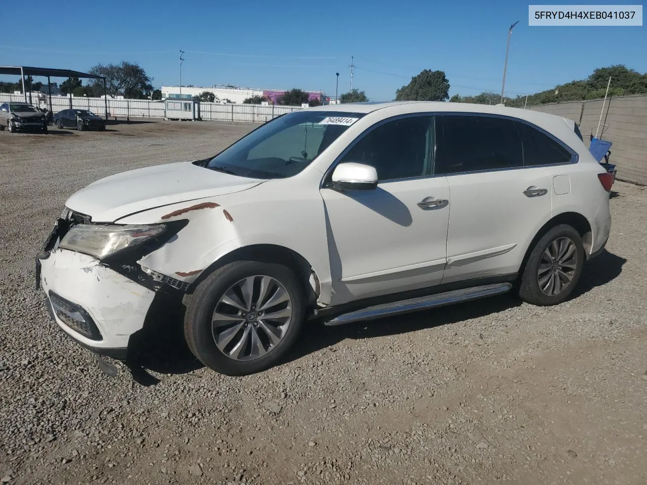 2014 Acura Mdx Technology VIN: 5FRYD4H4XEB041037 Lot: 76489414