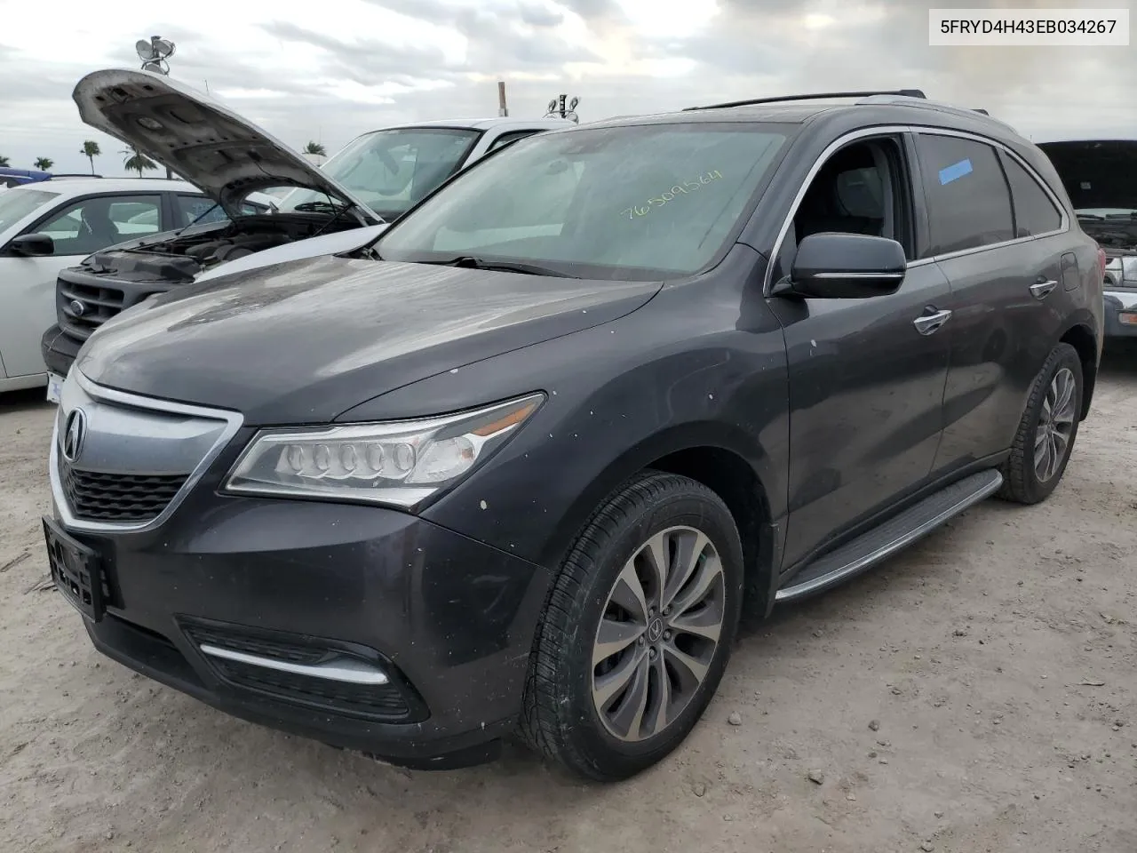 2014 Acura Mdx Technology VIN: 5FRYD4H43EB034267 Lot: 76509564