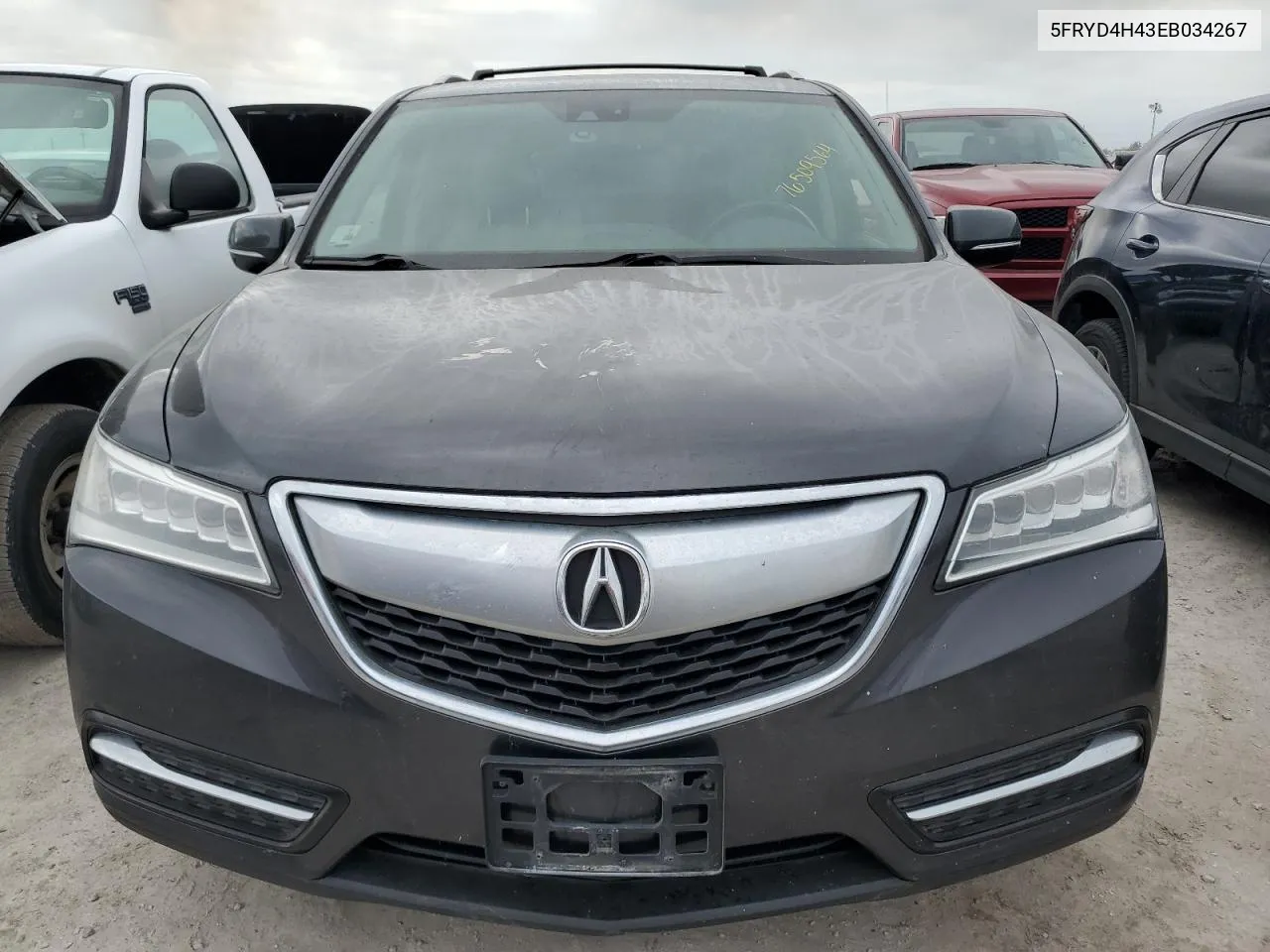 2014 Acura Mdx Technology VIN: 5FRYD4H43EB034267 Lot: 76509564