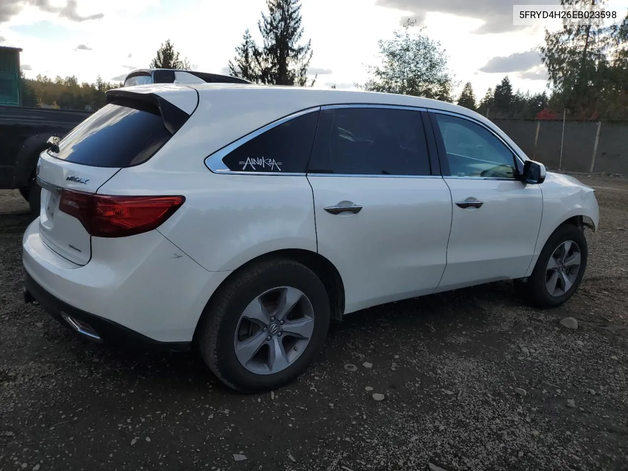 2014 Acura Mdx VIN: 5FRYD4H26EB023598 Lot: 76650234