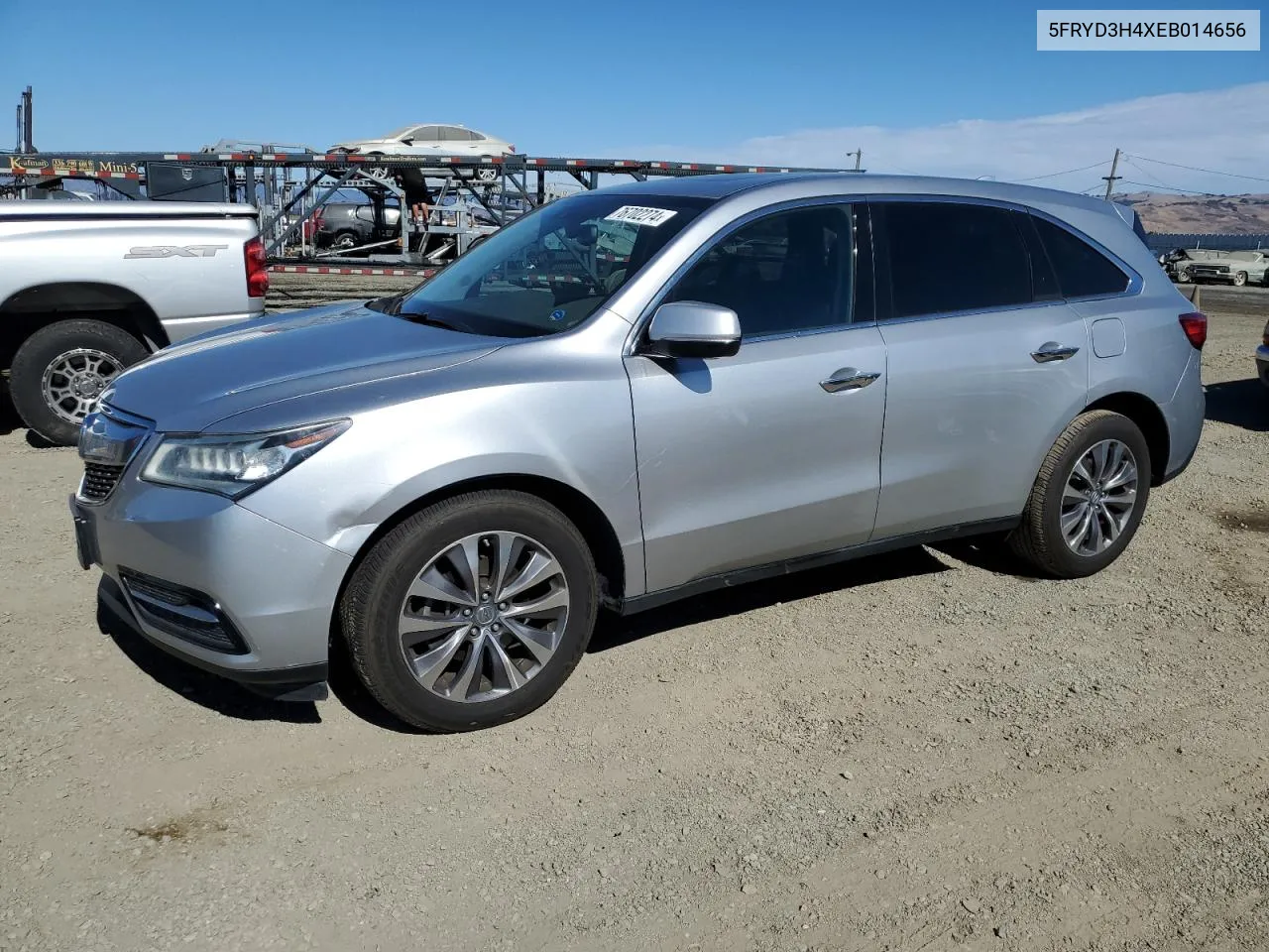 2014 Acura Mdx Technology VIN: 5FRYD3H4XEB014656 Lot: 76702274