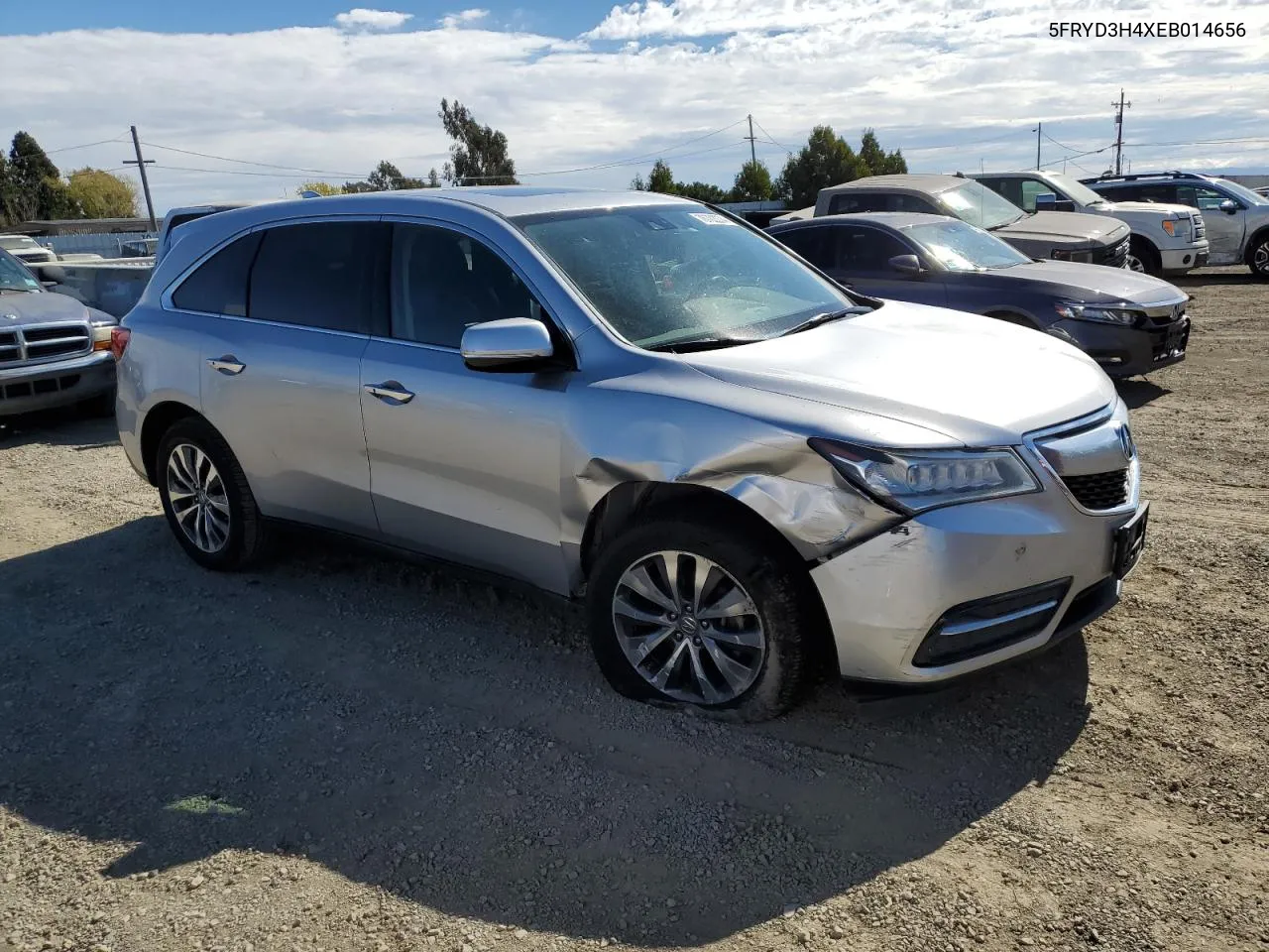 2014 Acura Mdx Technology VIN: 5FRYD3H4XEB014656 Lot: 76702274