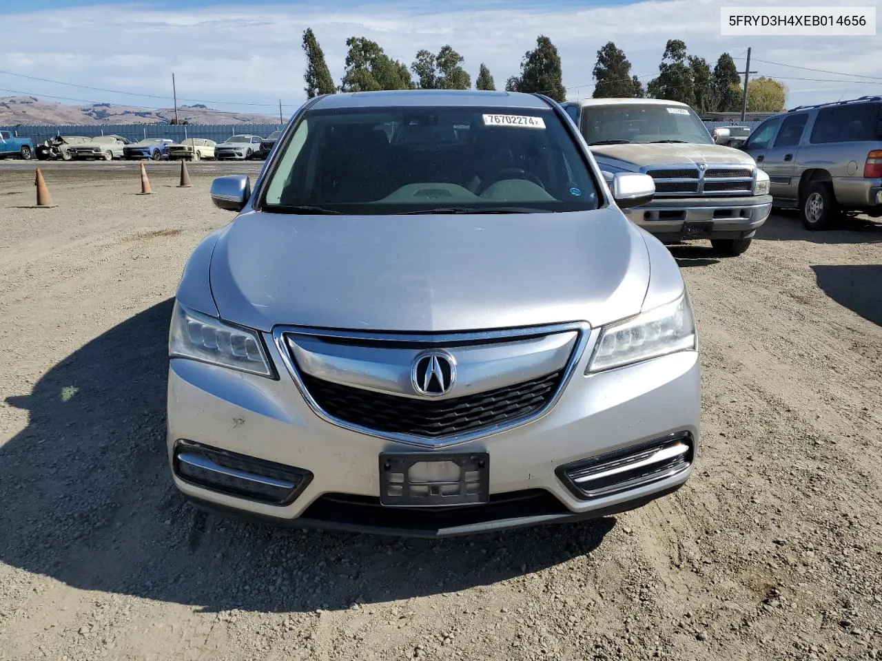 2014 Acura Mdx Technology VIN: 5FRYD3H4XEB014656 Lot: 76702274