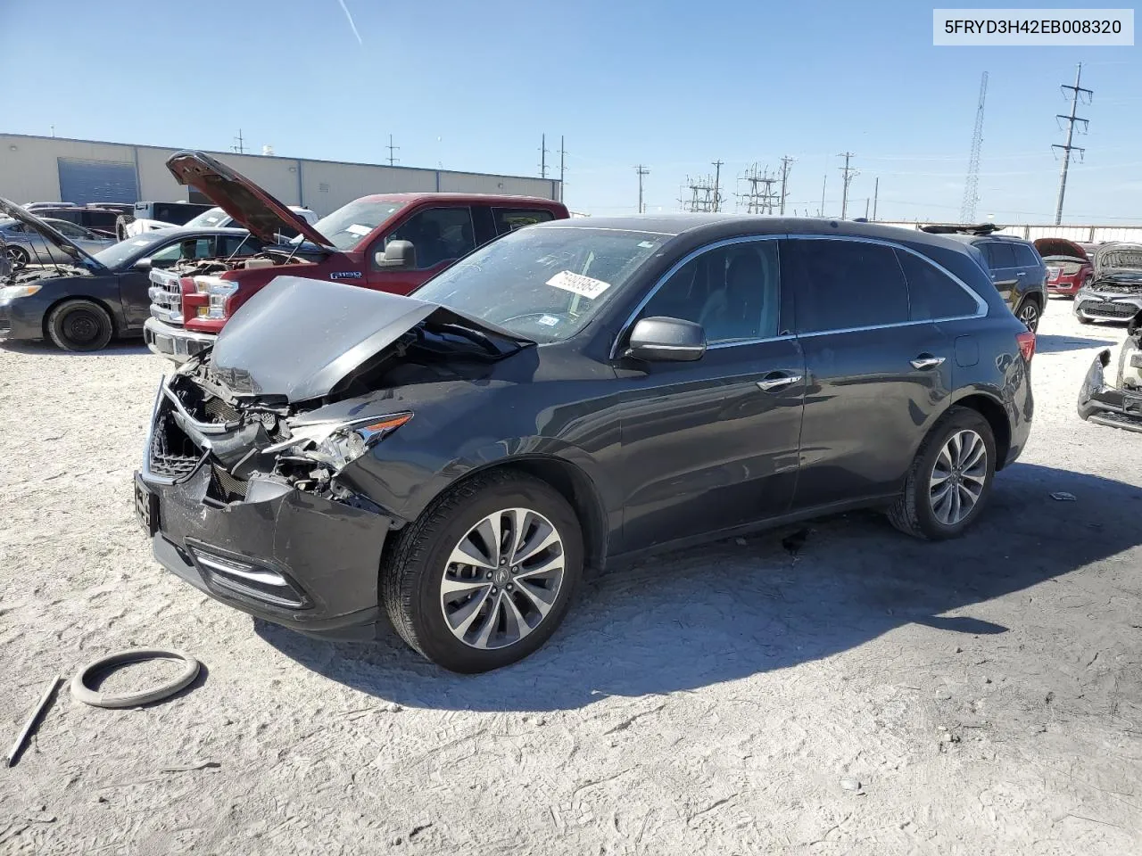 2014 Acura Mdx Technology VIN: 5FRYD3H42EB008320 Lot: 76993964