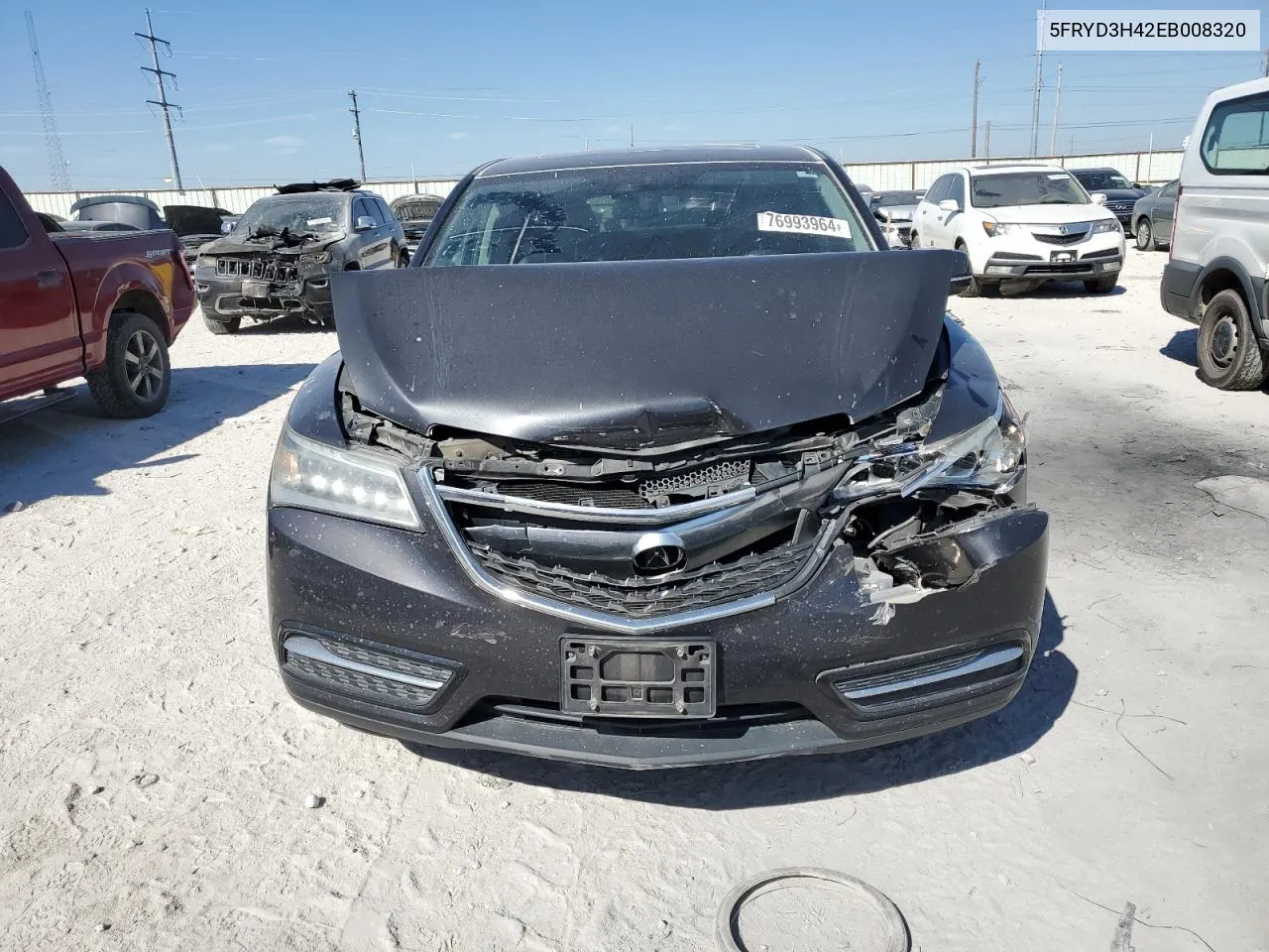 2014 Acura Mdx Technology VIN: 5FRYD3H42EB008320 Lot: 76993964