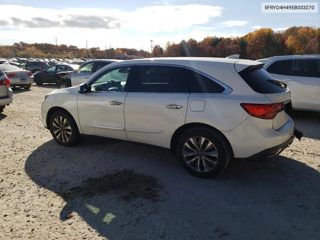 2014 Acura Mdx Technology VIN: 5FRYD4H49EB033270 Lot: 77011404