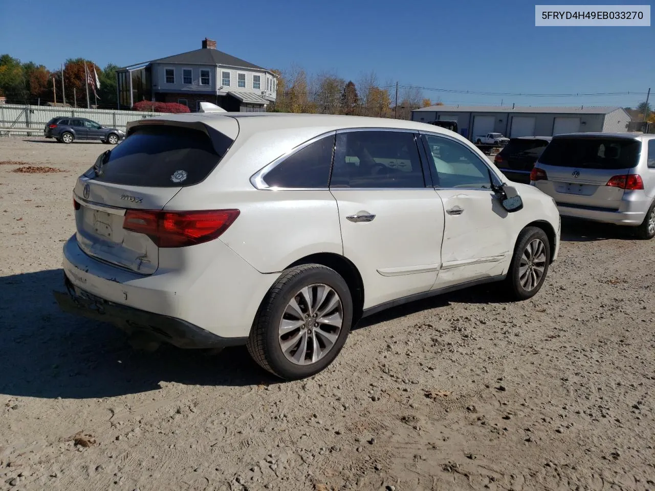 2014 Acura Mdx Technology VIN: 5FRYD4H49EB033270 Lot: 77011404