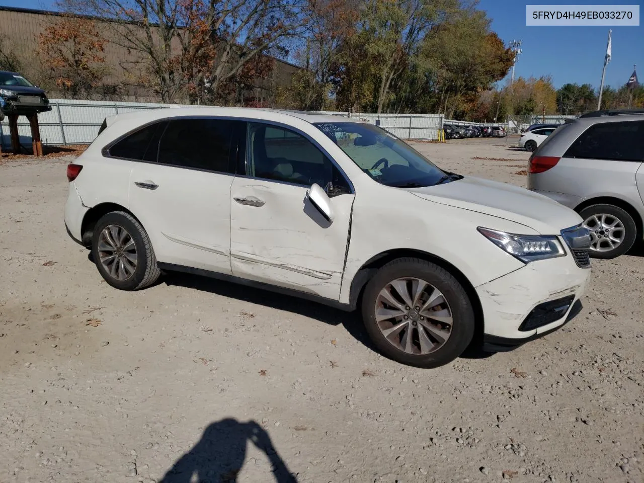 2014 Acura Mdx Technology VIN: 5FRYD4H49EB033270 Lot: 77011404