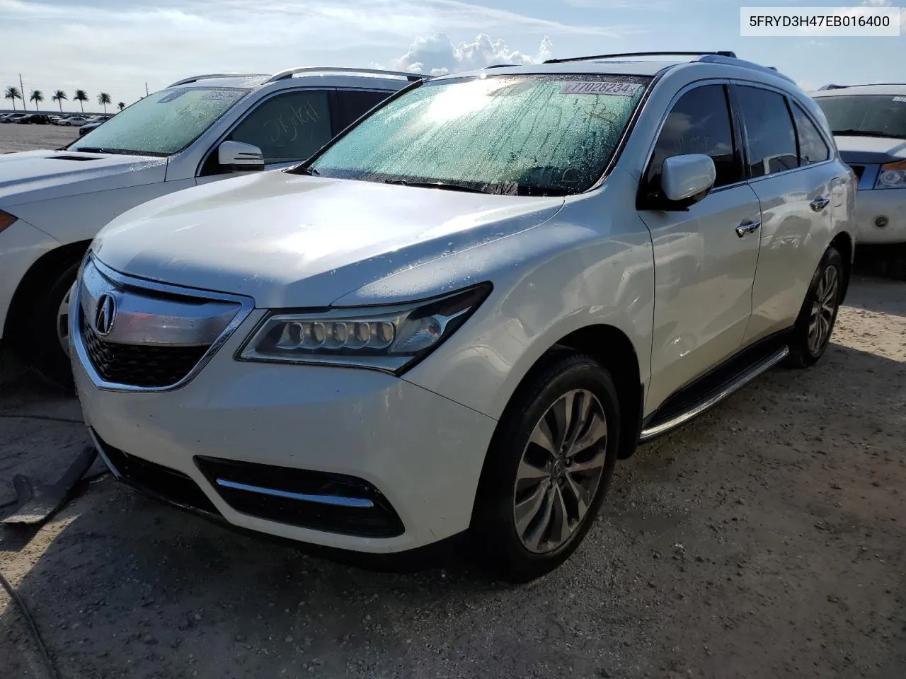 2014 Acura Mdx Technology VIN: 5FRYD3H47EB016400 Lot: 77028234