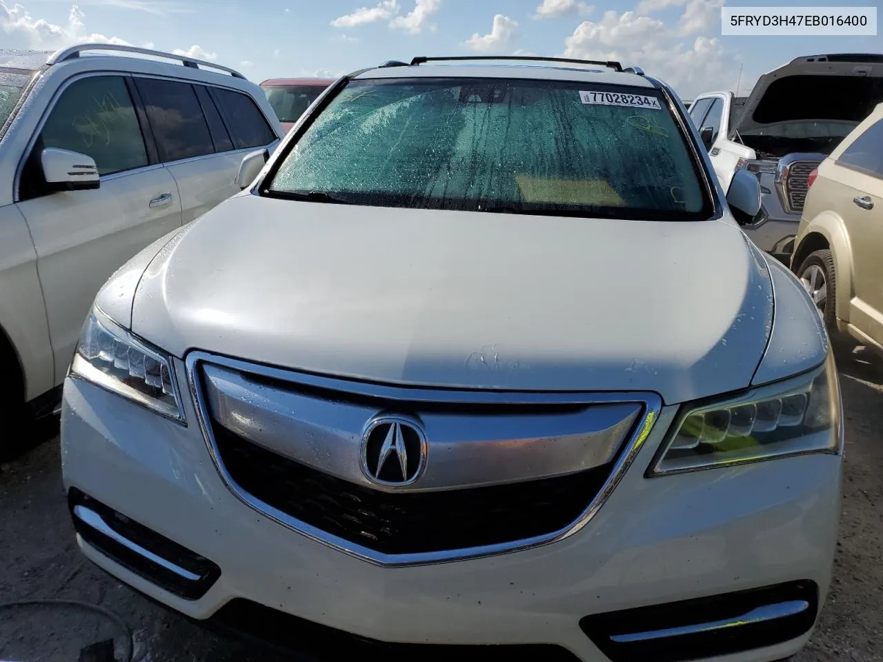 2014 Acura Mdx Technology VIN: 5FRYD3H47EB016400 Lot: 77028234