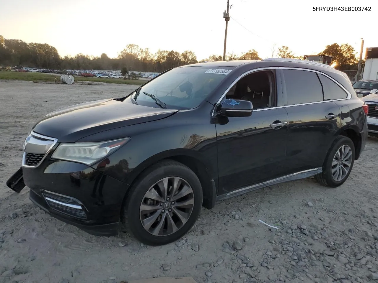 2014 Acura Mdx Technology VIN: 5FRYD3H43EB003742 Lot: 77128554