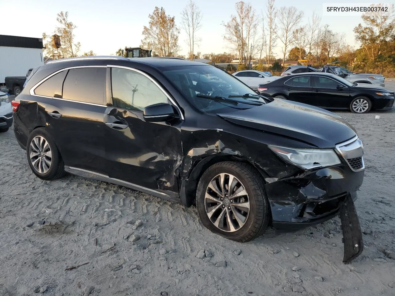 2014 Acura Mdx Technology VIN: 5FRYD3H43EB003742 Lot: 77128554