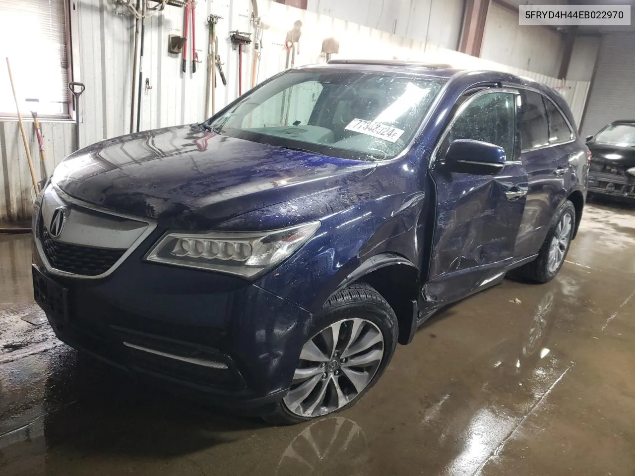 2014 Acura Mdx Technology VIN: 5FRYD4H44EB022970 Lot: 77348024