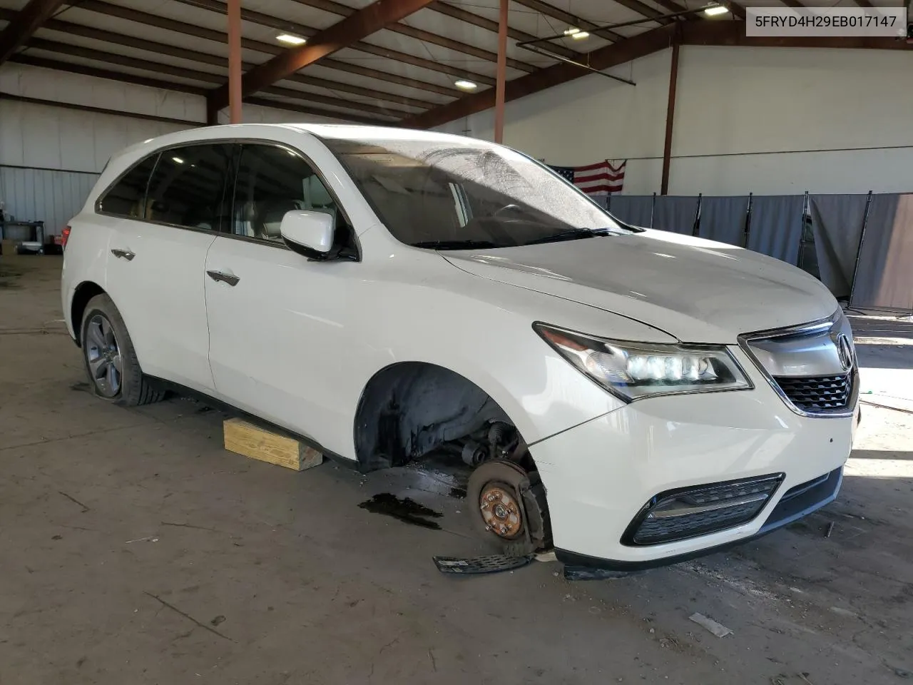 2014 Acura Mdx VIN: 5FRYD4H29EB017147 Lot: 77389834