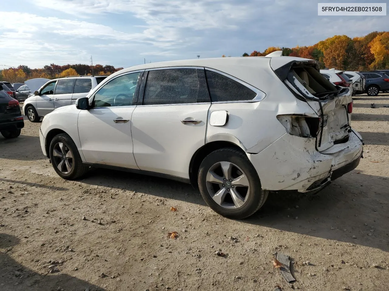 2014 Acura Mdx VIN: 5FRYD4H22EB021508 Lot: 77398304