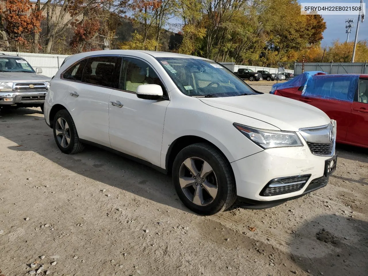 2014 Acura Mdx VIN: 5FRYD4H22EB021508 Lot: 77398304