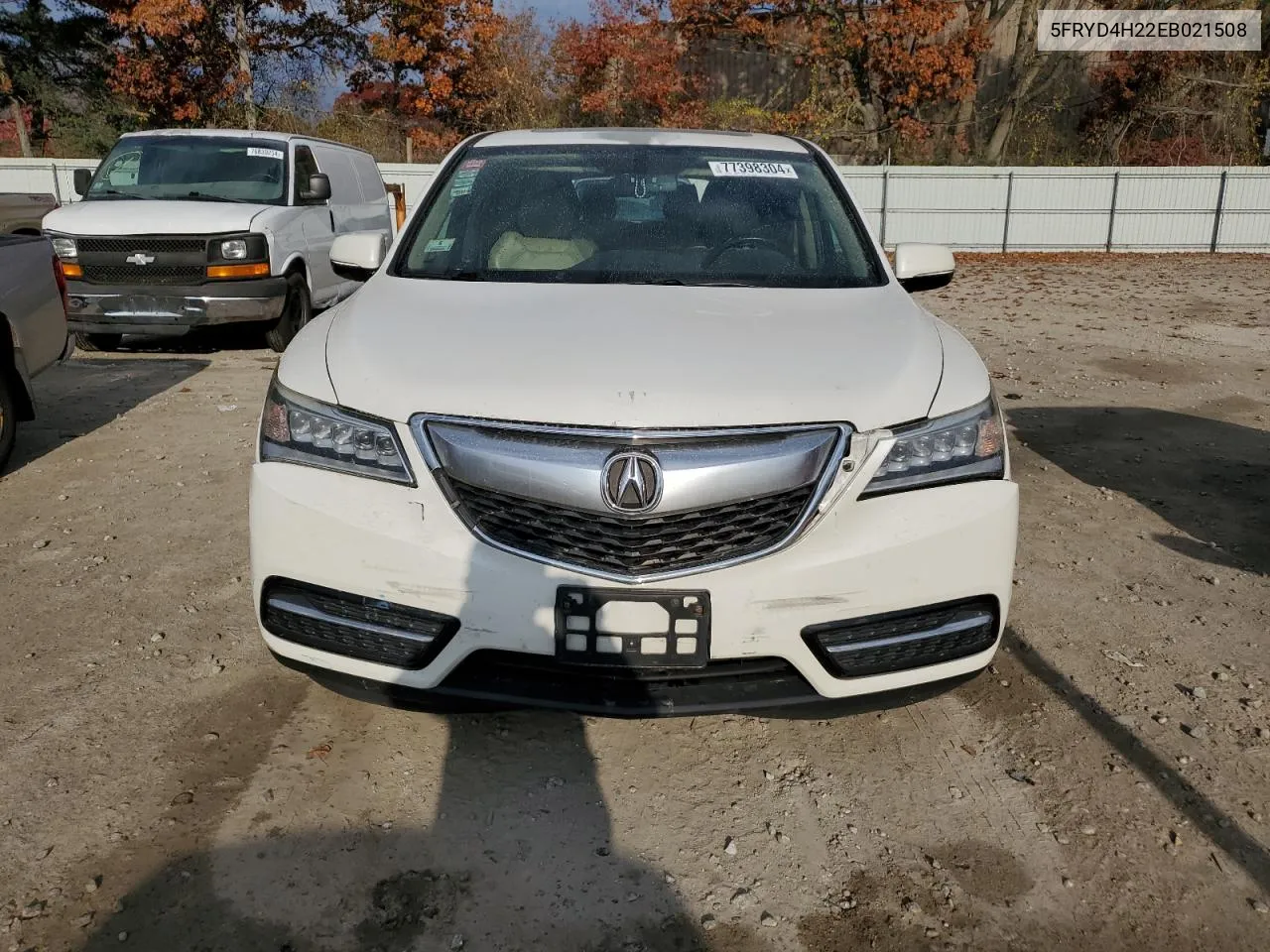 2014 Acura Mdx VIN: 5FRYD4H22EB021508 Lot: 77398304