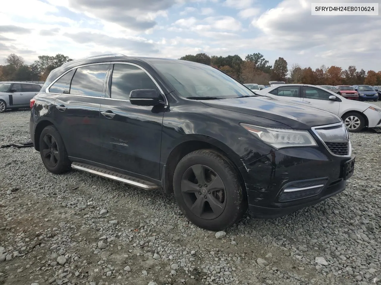 2014 Acura Mdx VIN: 5FRYD4H24EB010624 Lot: 77734864