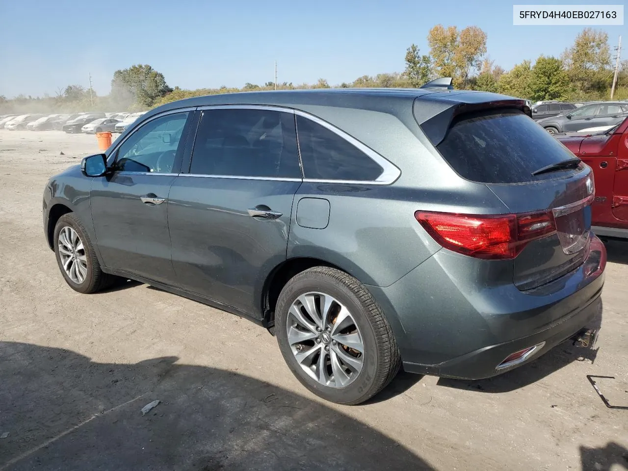 2014 Acura Mdx Technology VIN: 5FRYD4H40EB027163 Lot: 77948864