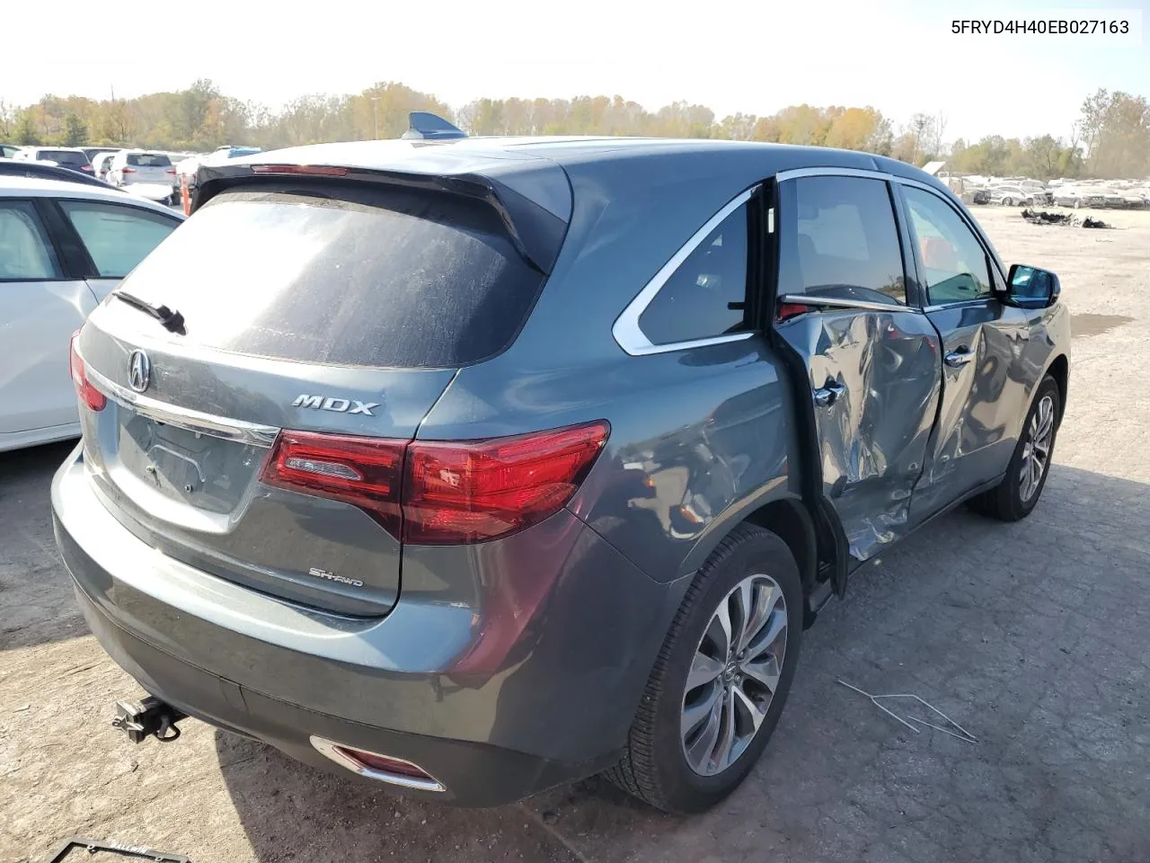 2014 Acura Mdx Technology VIN: 5FRYD4H40EB027163 Lot: 77948864