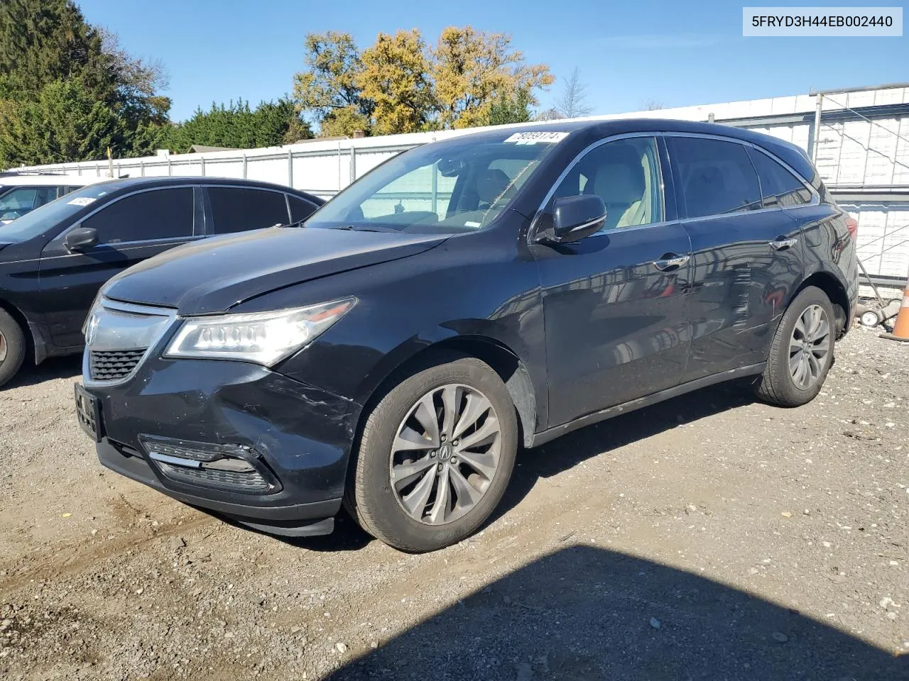 2014 Acura Mdx Technology VIN: 5FRYD3H44EB002440 Lot: 78059174