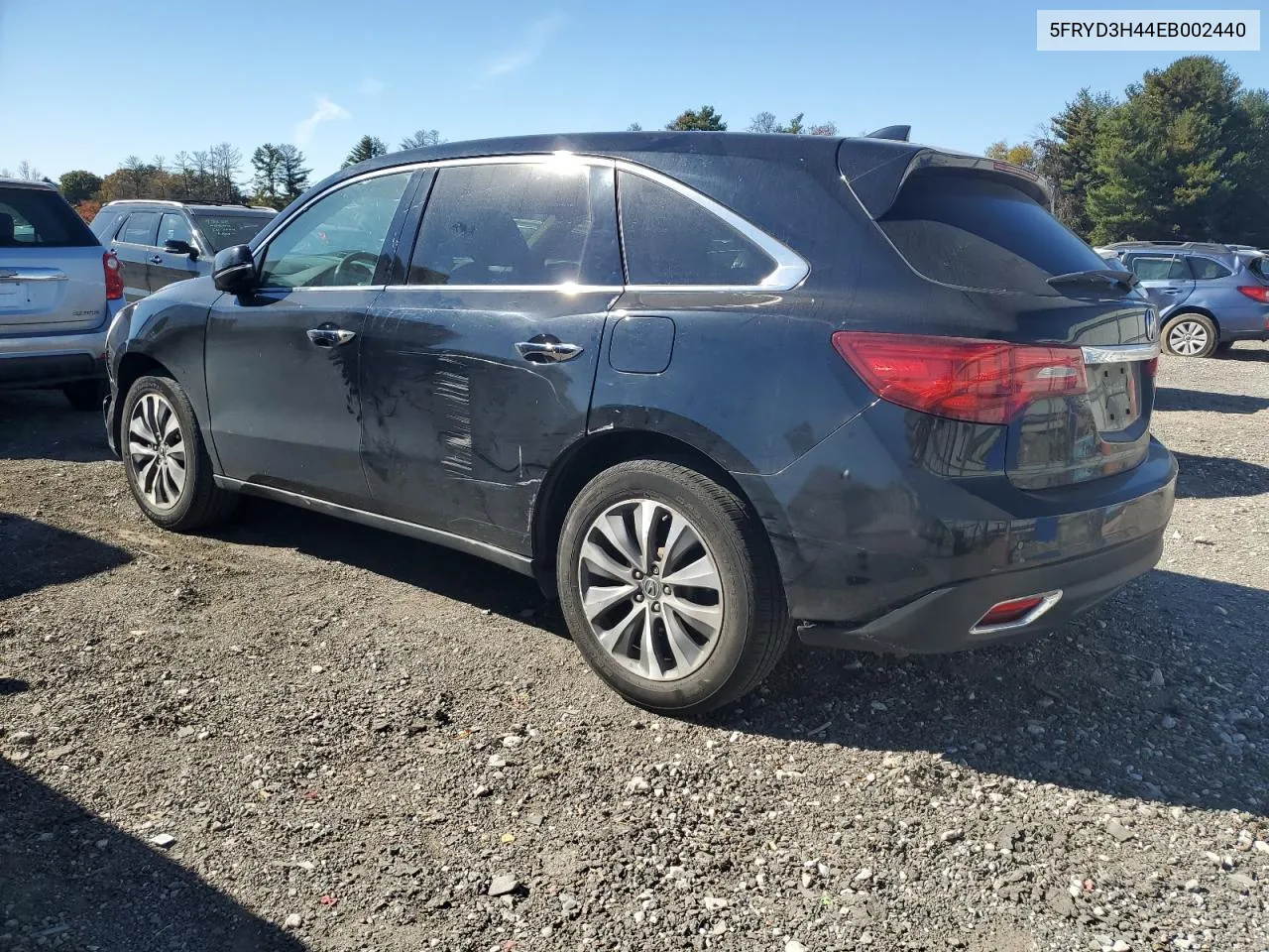 2014 Acura Mdx Technology VIN: 5FRYD3H44EB002440 Lot: 78059174