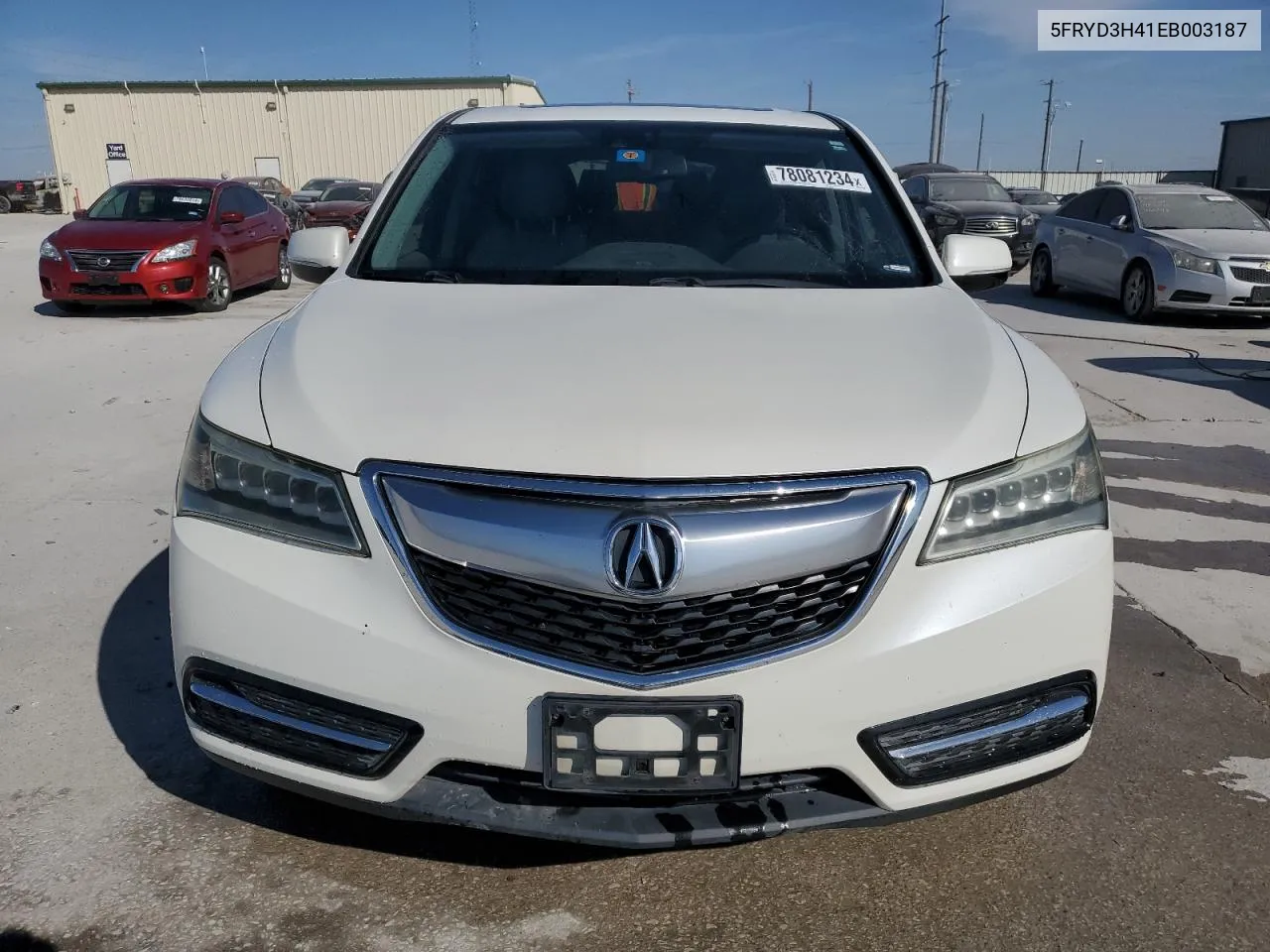 2014 Acura Mdx Technology VIN: 5FRYD3H41EB003187 Lot: 78081234