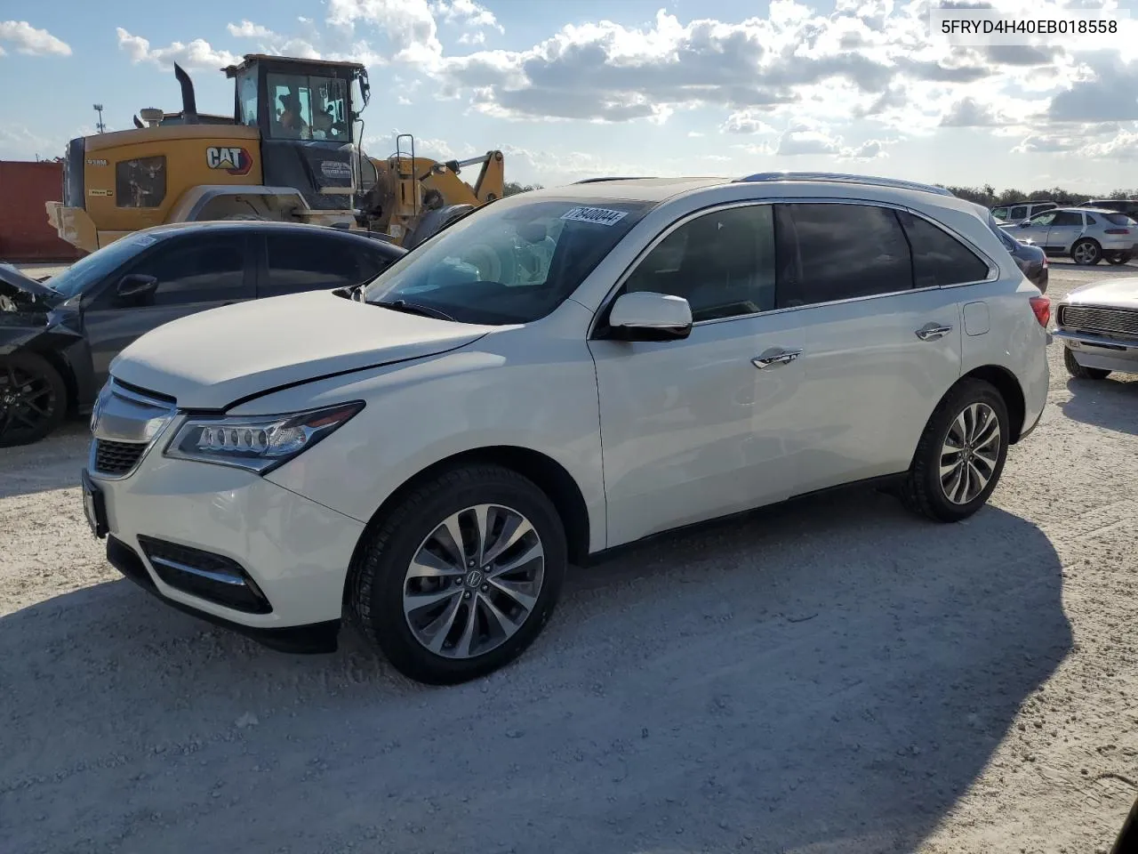 2014 Acura Mdx Technology VIN: 5FRYD4H40EB018558 Lot: 78400044