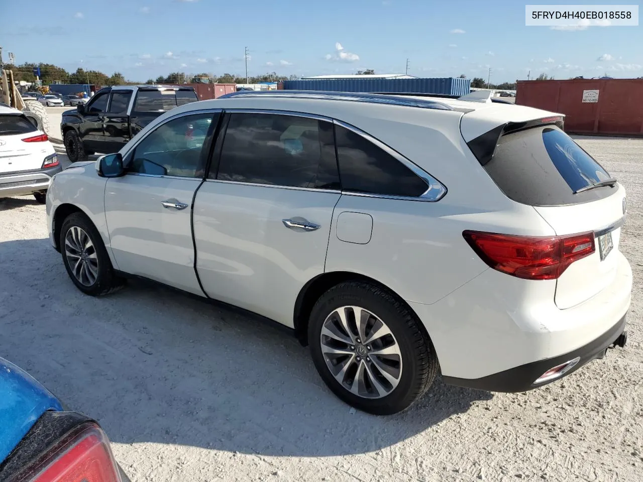 2014 Acura Mdx Technology VIN: 5FRYD4H40EB018558 Lot: 78400044