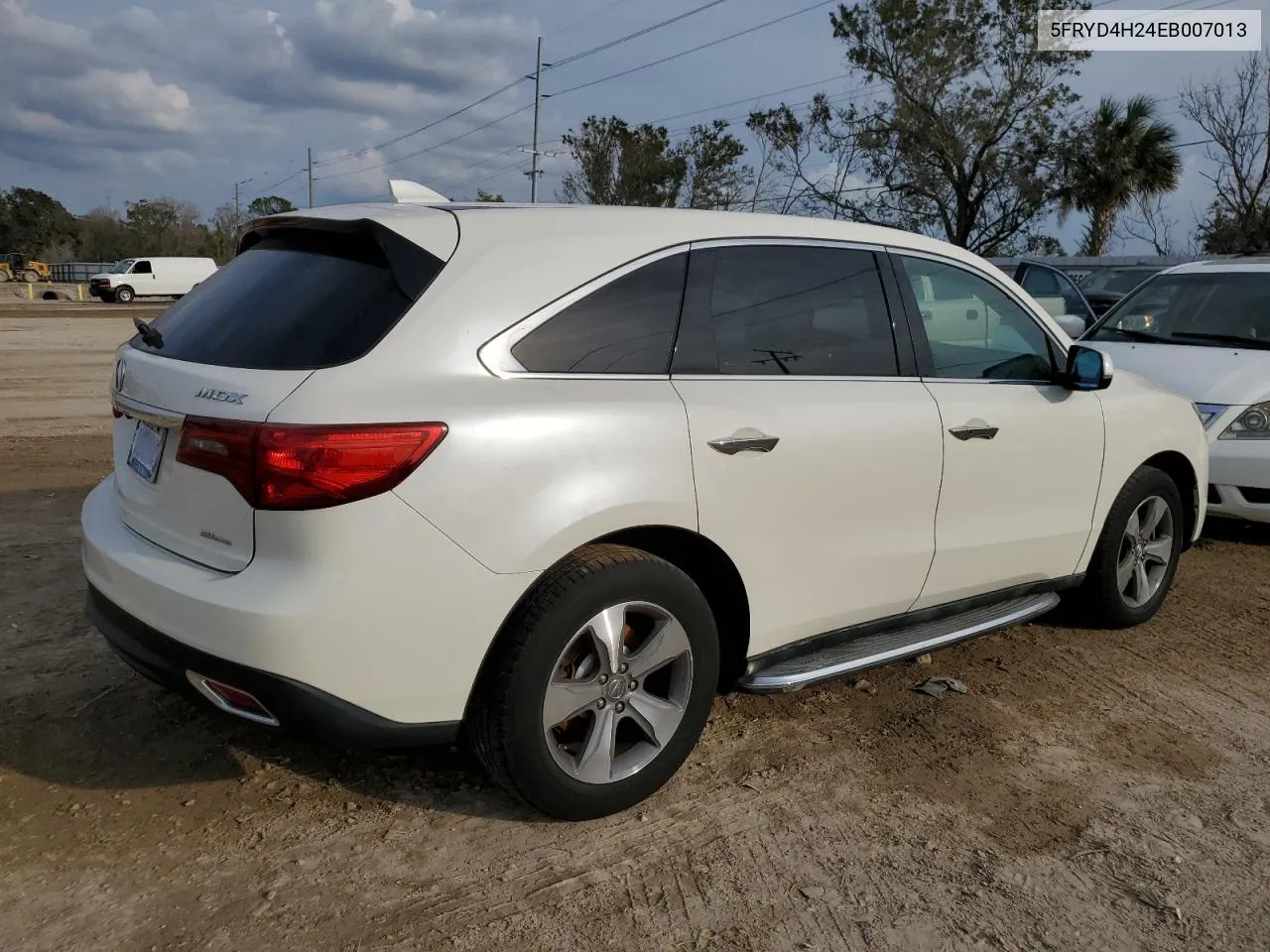 2014 Acura Mdx VIN: 5FRYD4H24EB007013 Lot: 78428624