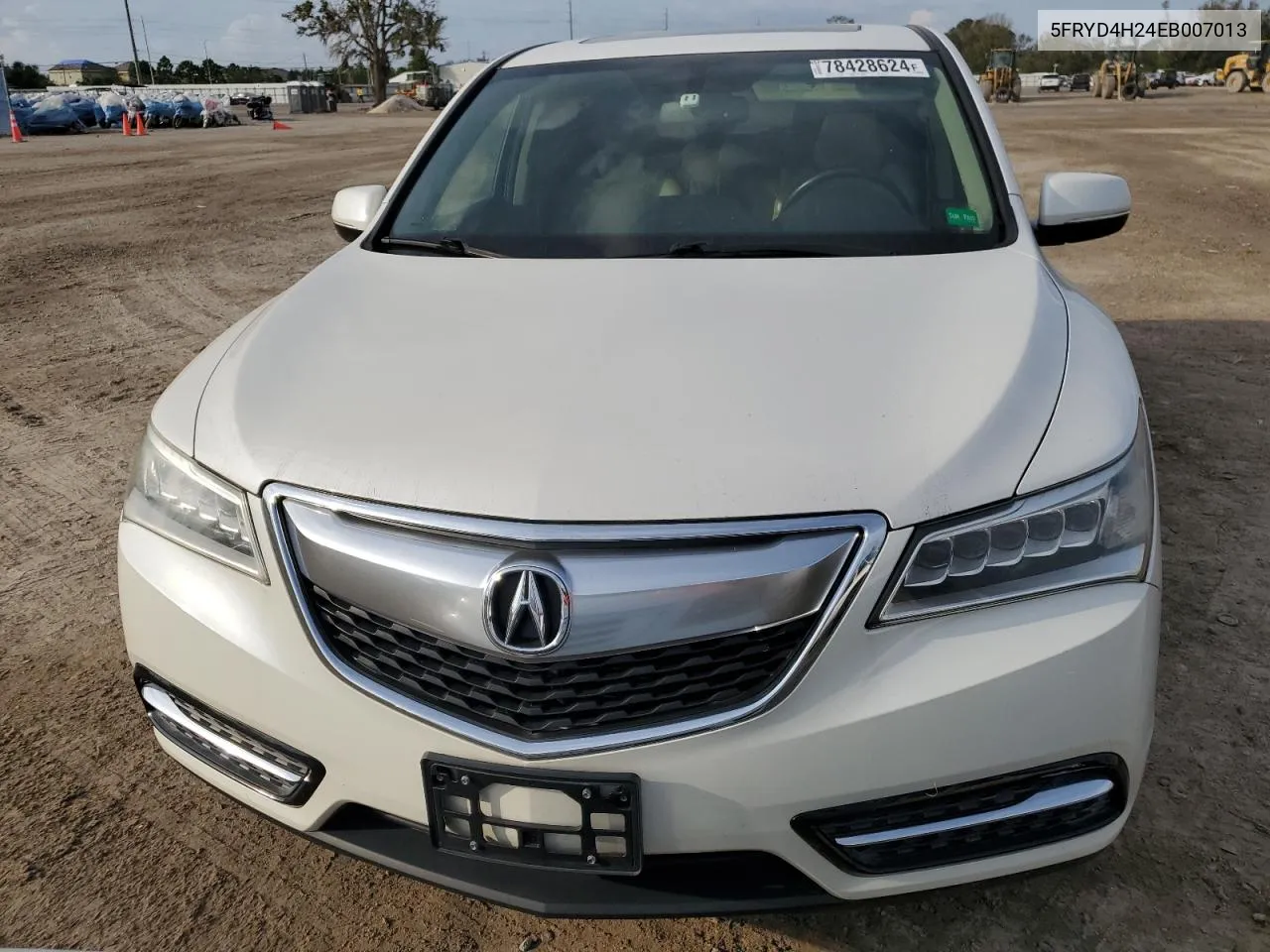 2014 Acura Mdx VIN: 5FRYD4H24EB007013 Lot: 78428624