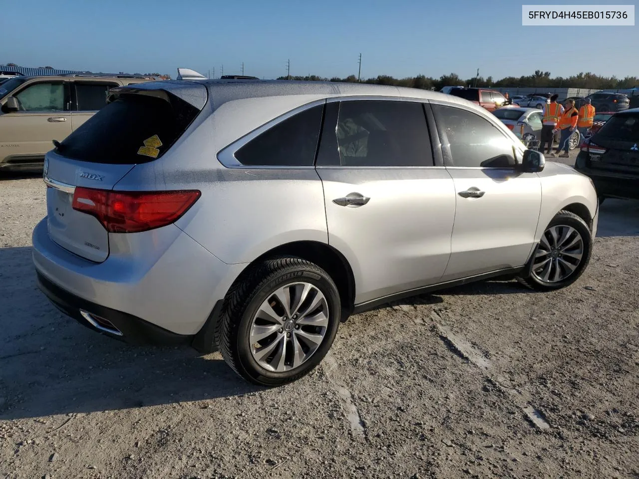 2014 Acura Mdx Technology VIN: 5FRYD4H45EB015736 Lot: 78618024